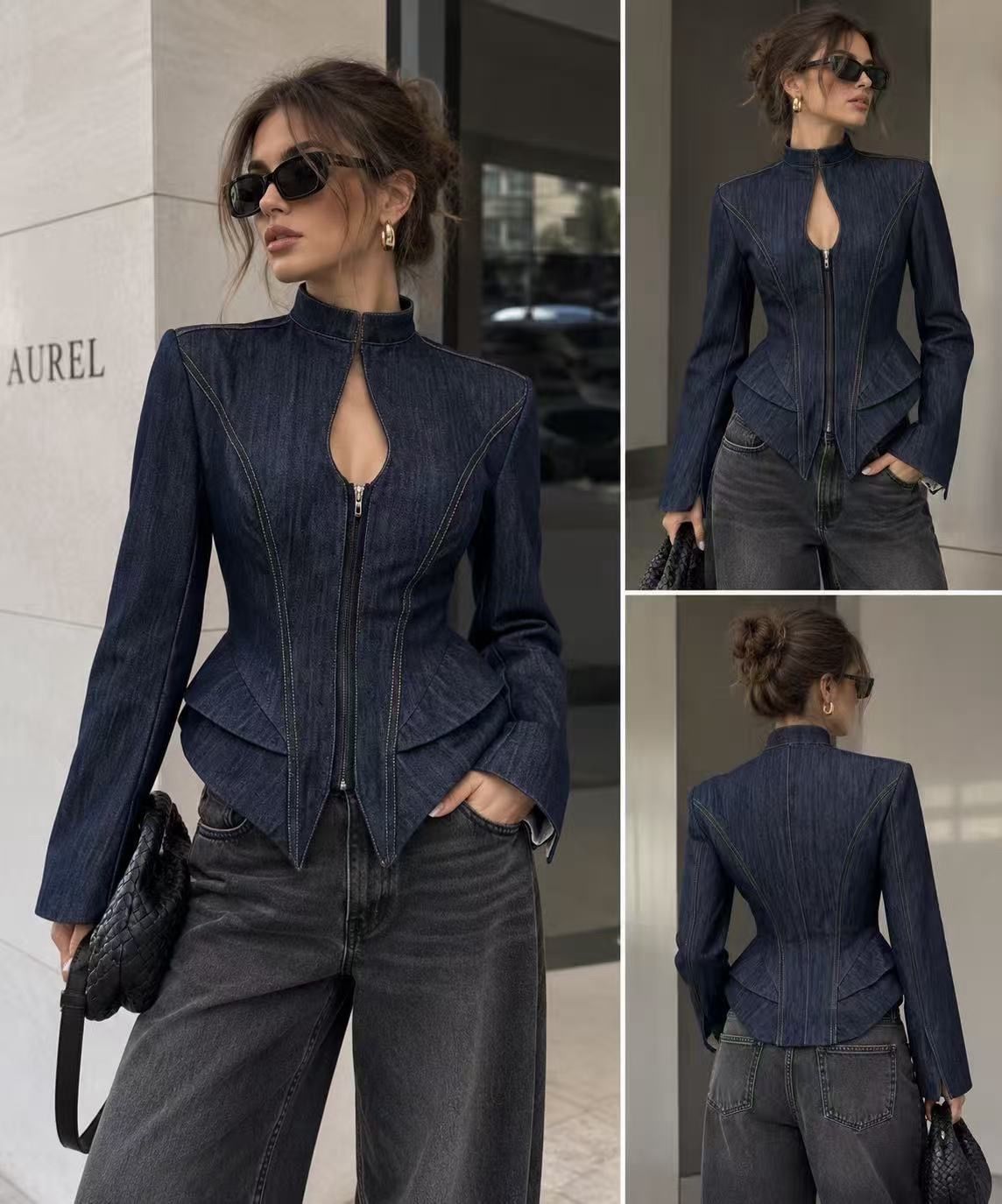 Tailored Jacket with Stand Collar