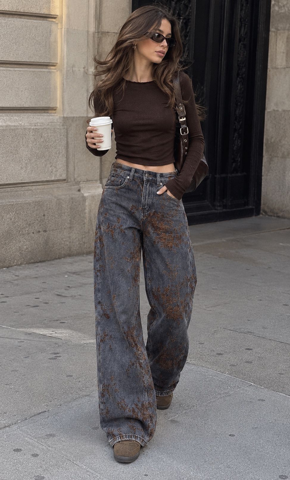 Wide High‑Waist Trousers