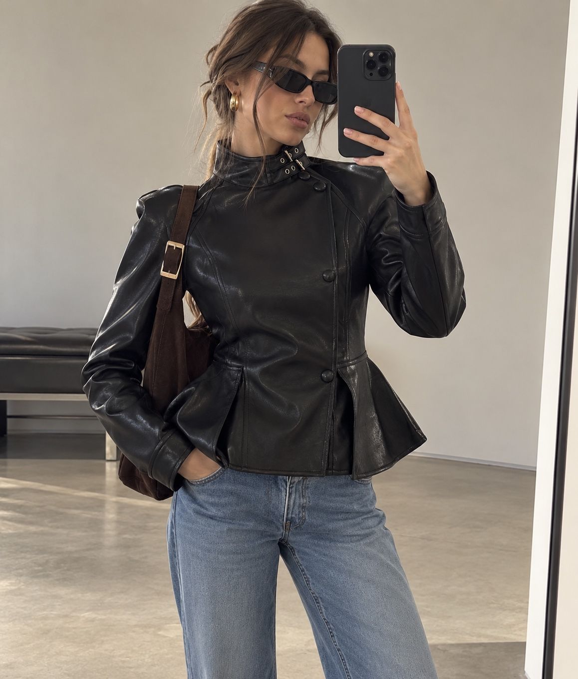 Fitted Jacket with Peplum