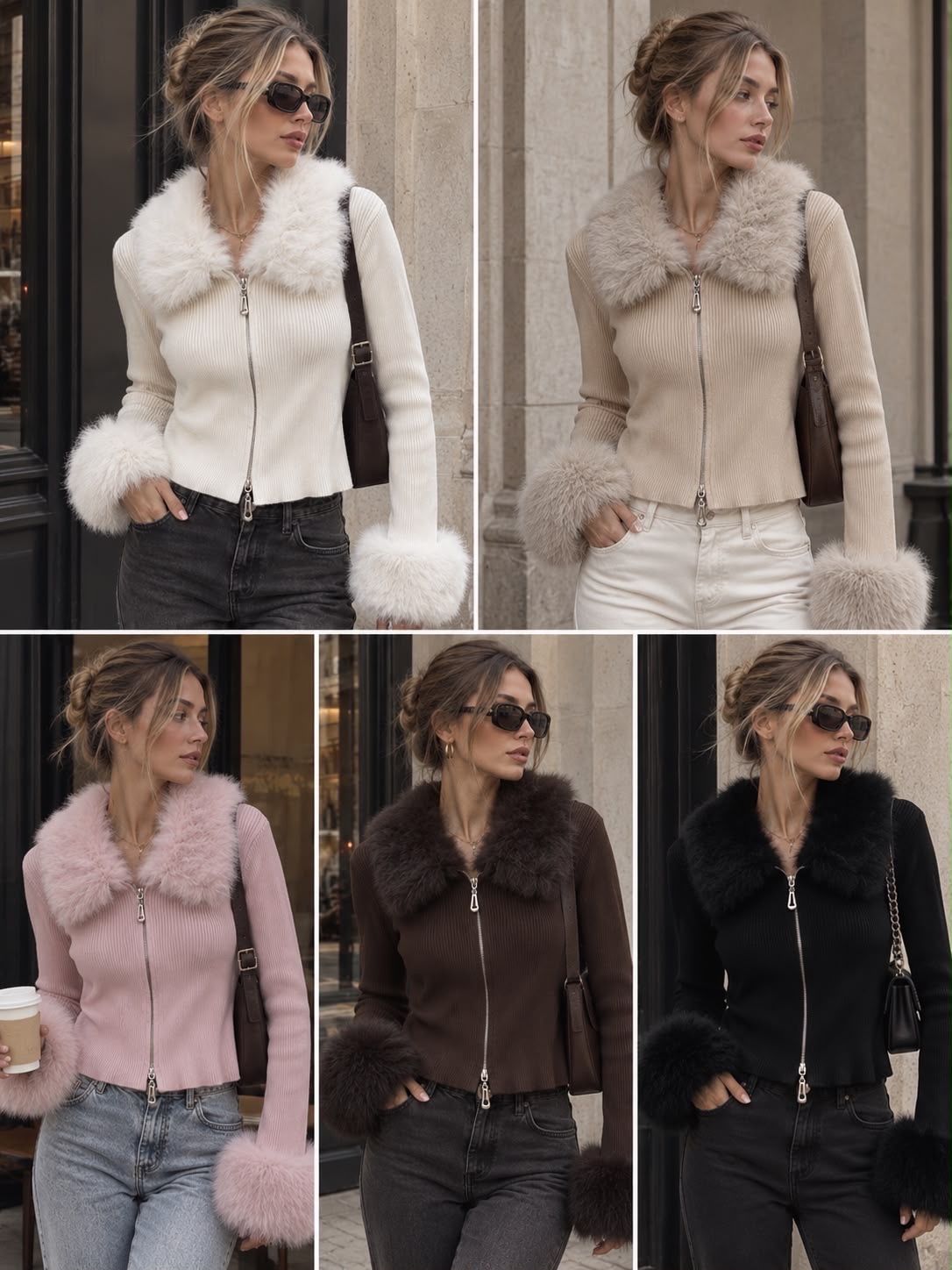 Fitted Cardigan with Collar