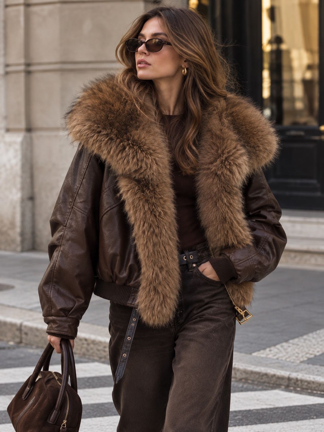 Oversize Jacket with Statement Collar
