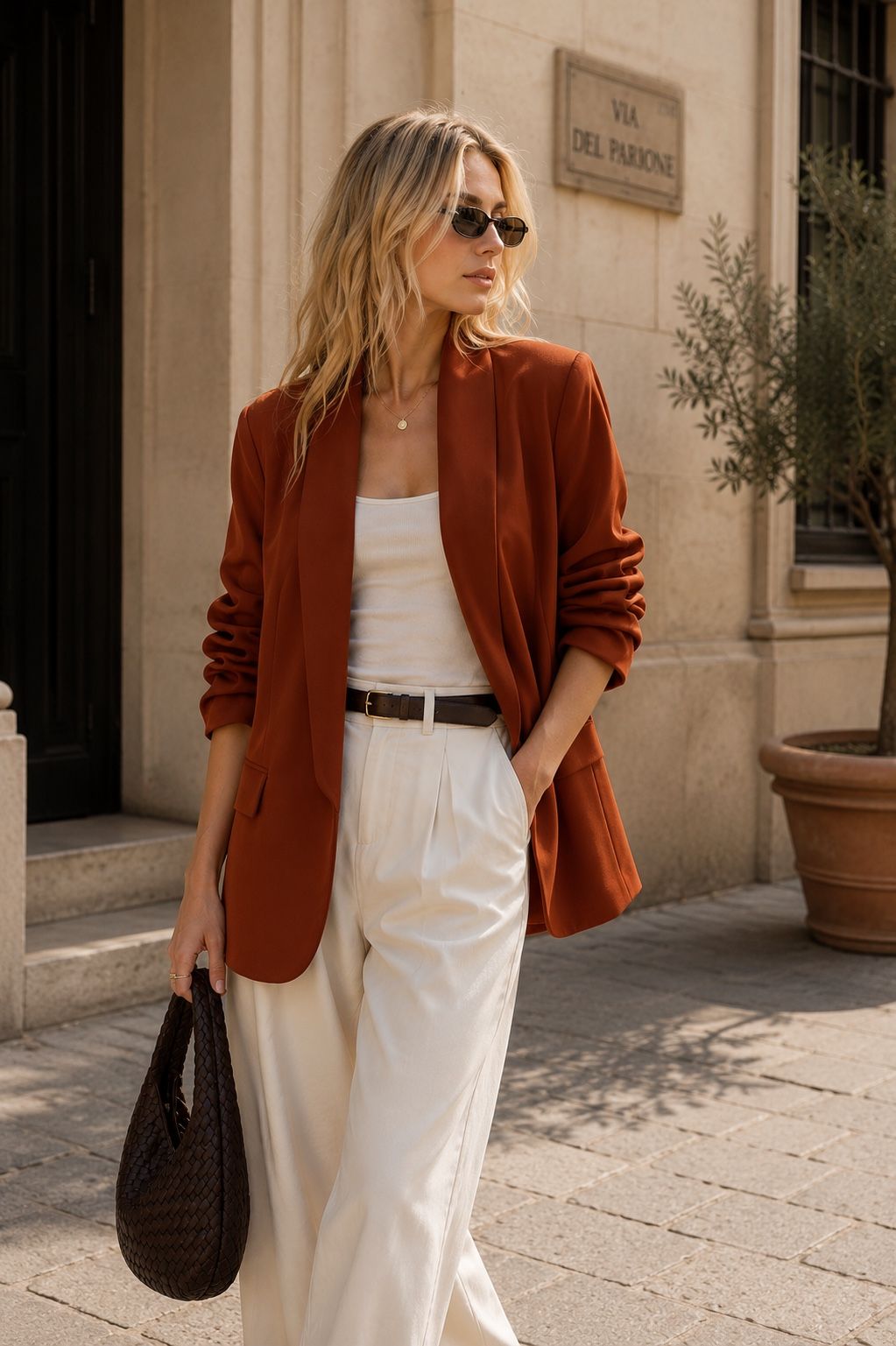 Tailored Blazer with Notched Lapels