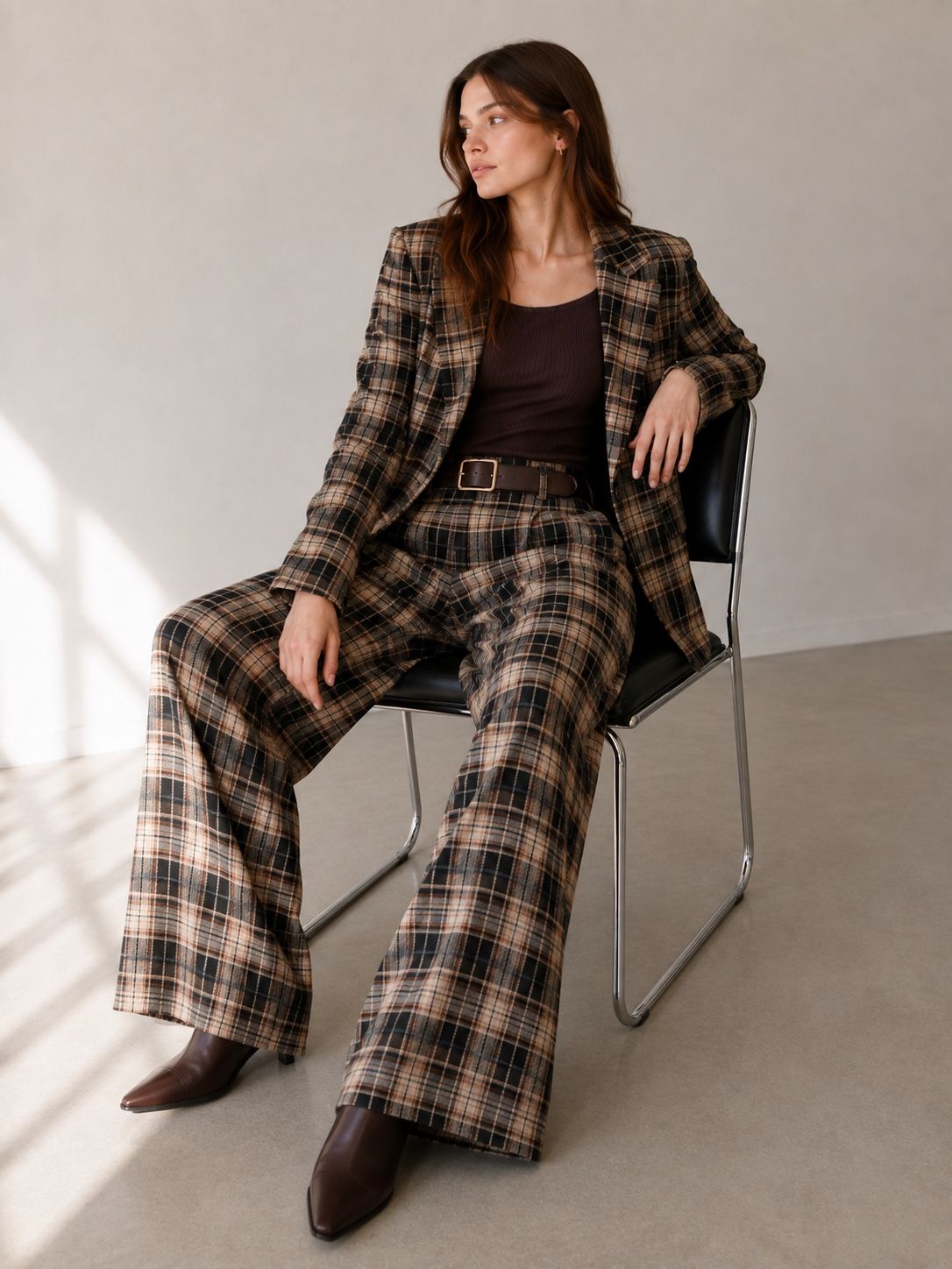 Checked Suit Jacket