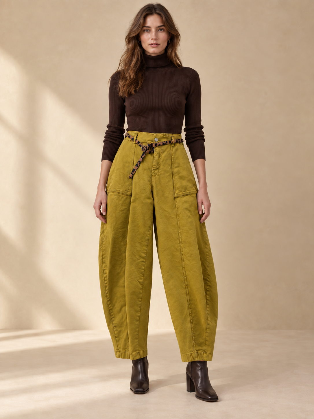 High‑Waist Balloon Trousers