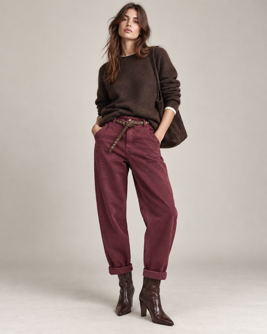 Baggy Trousers with Belt