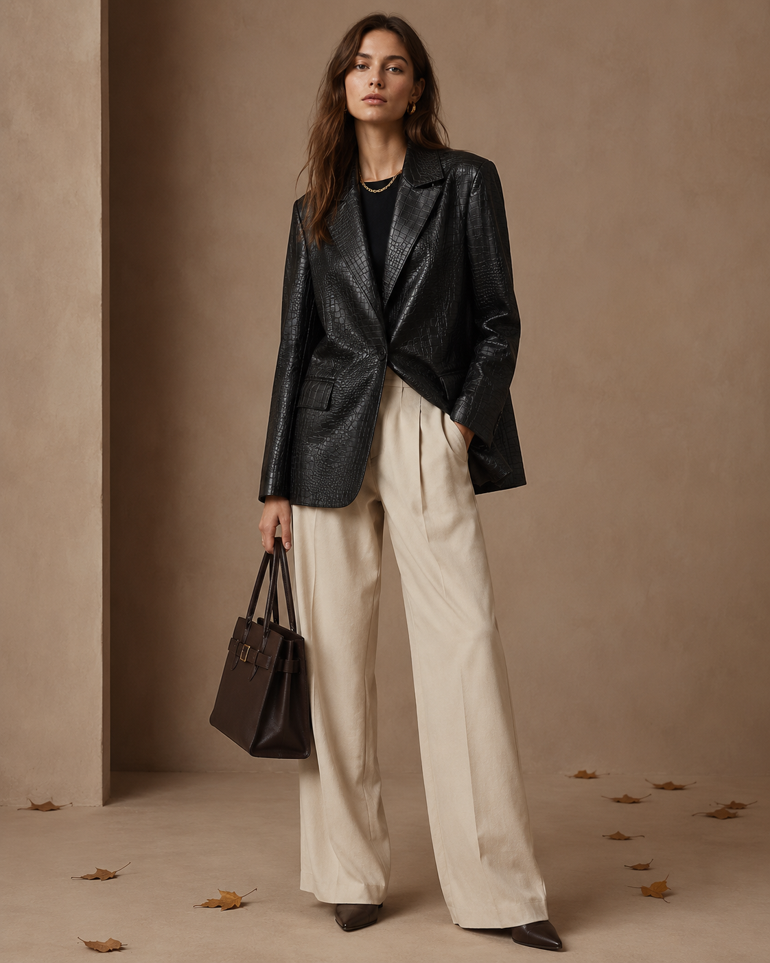 Tailored Blazer with Embossing