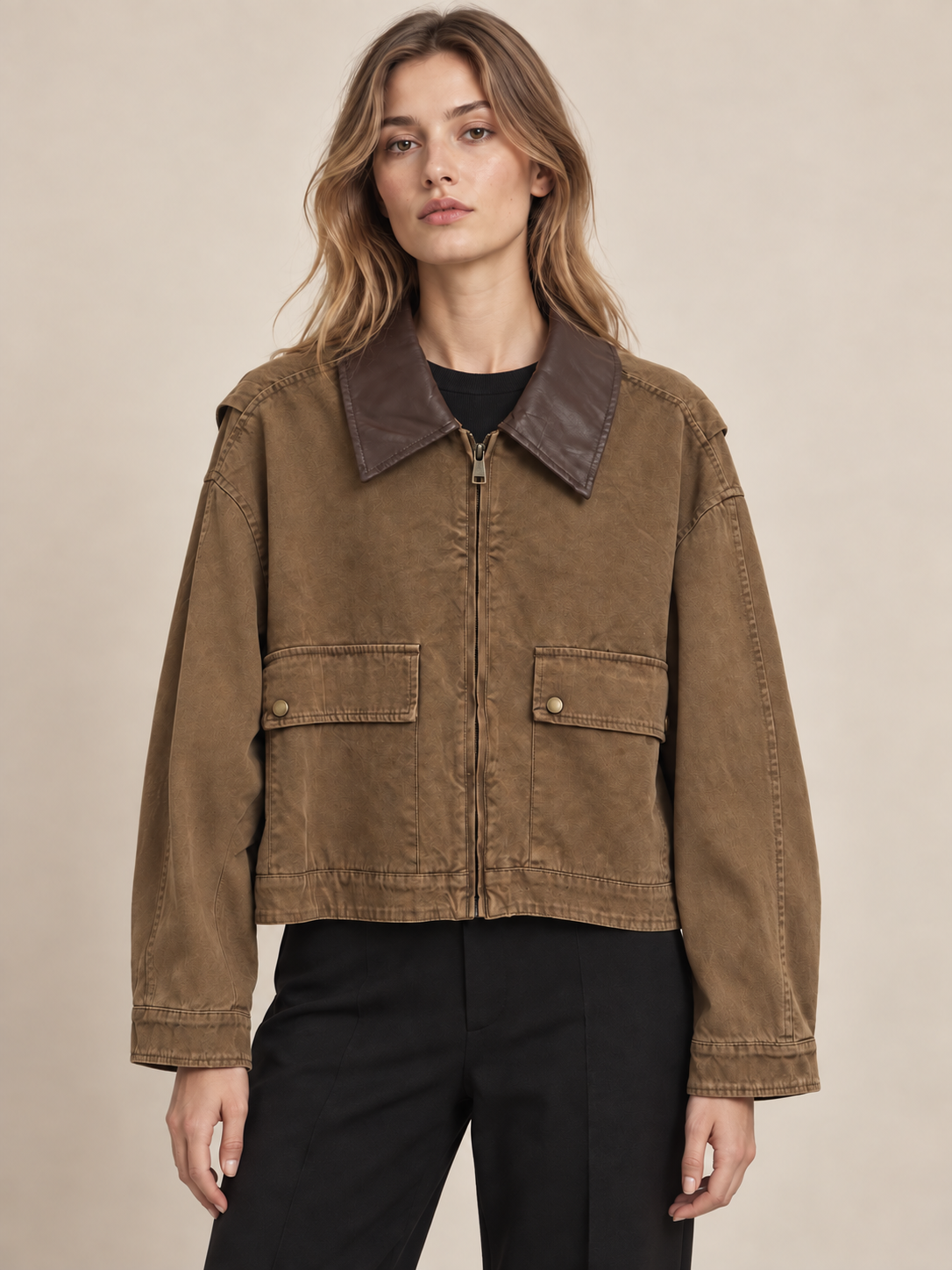 Oversize Jacket with Collar