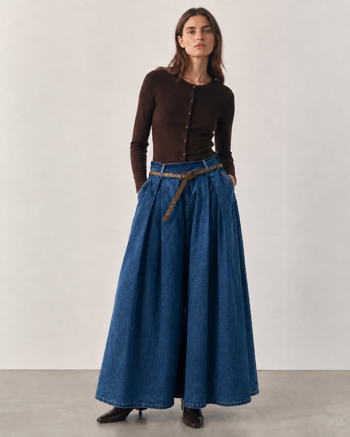 Palazzo Trousers with Belt