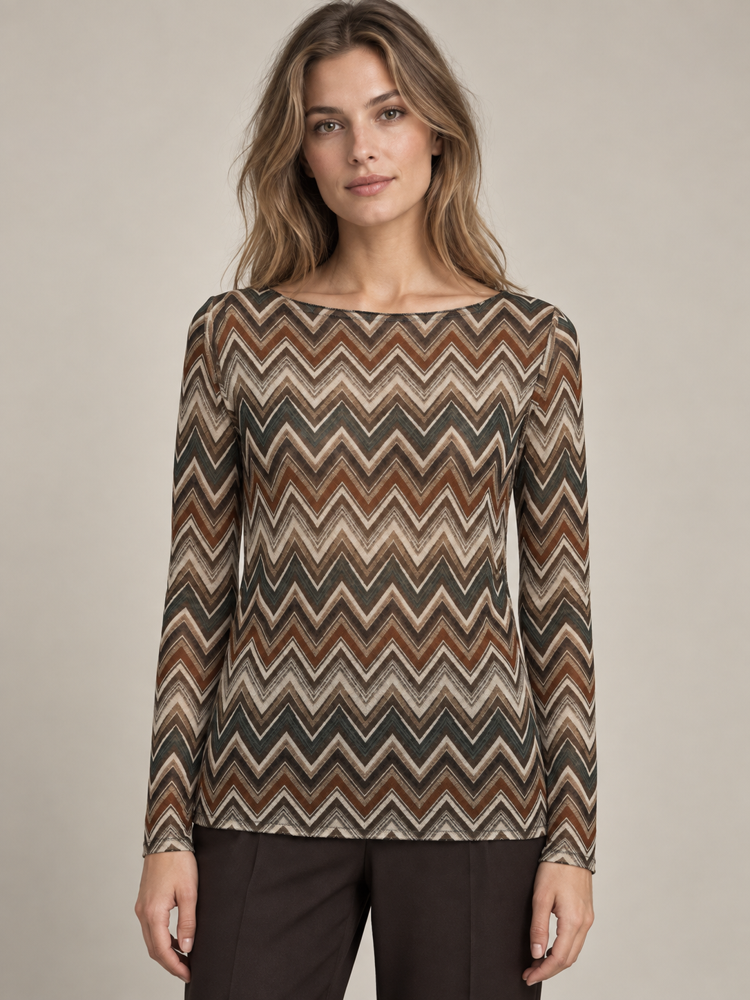 Fitted Boat-Neck Top