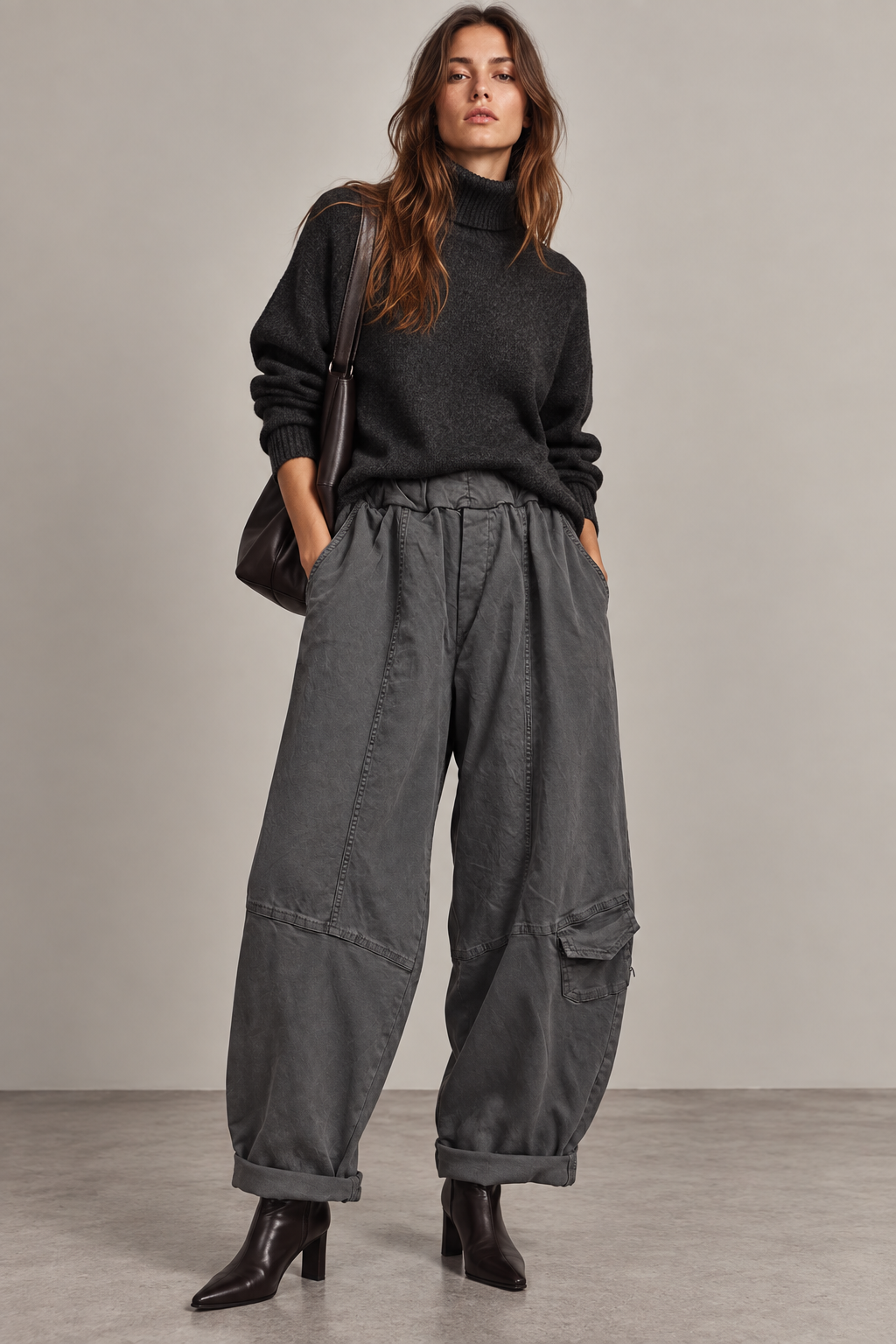 Wide Trousers with Pocket