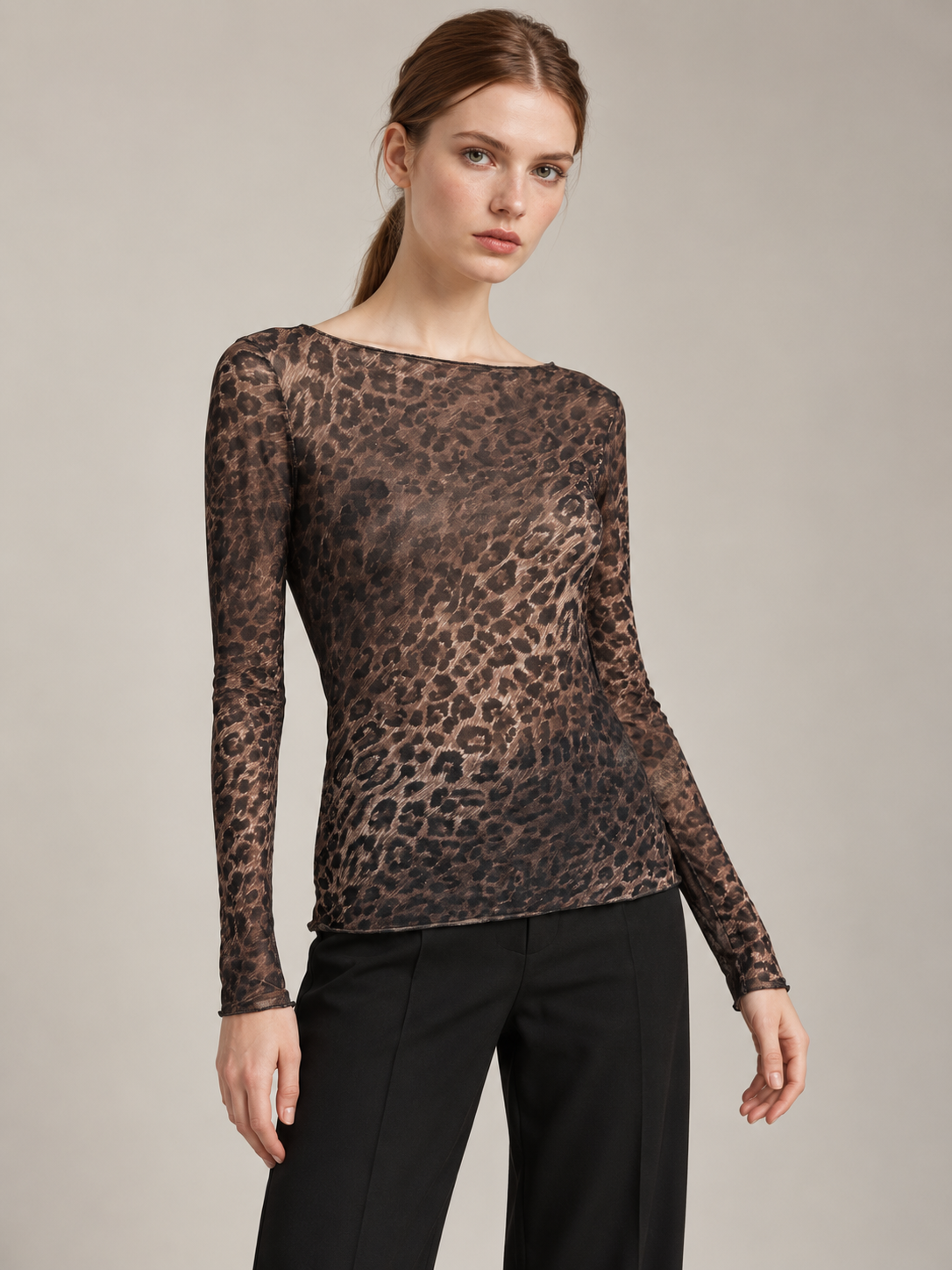 Fitted Boat-Neck Top