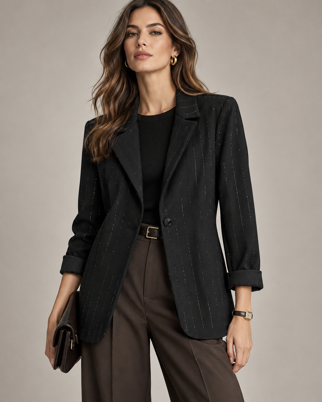 Tailored Blazer with Notched Lapels