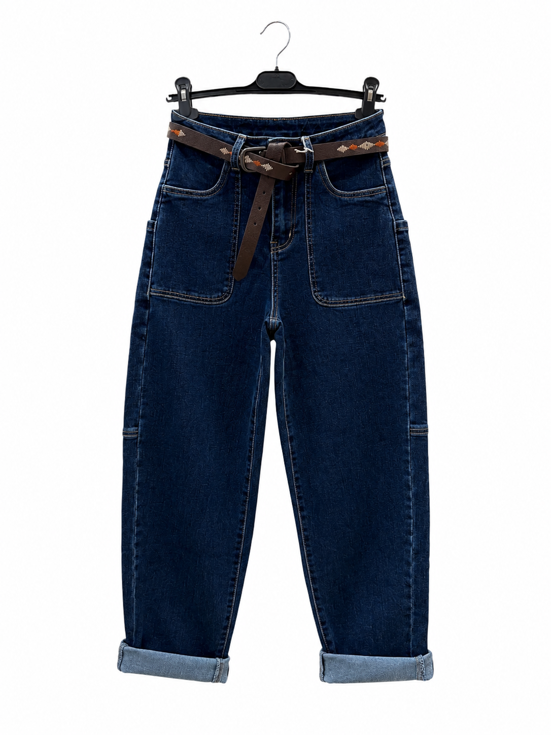 Balloon-Fit Trousers with Belt