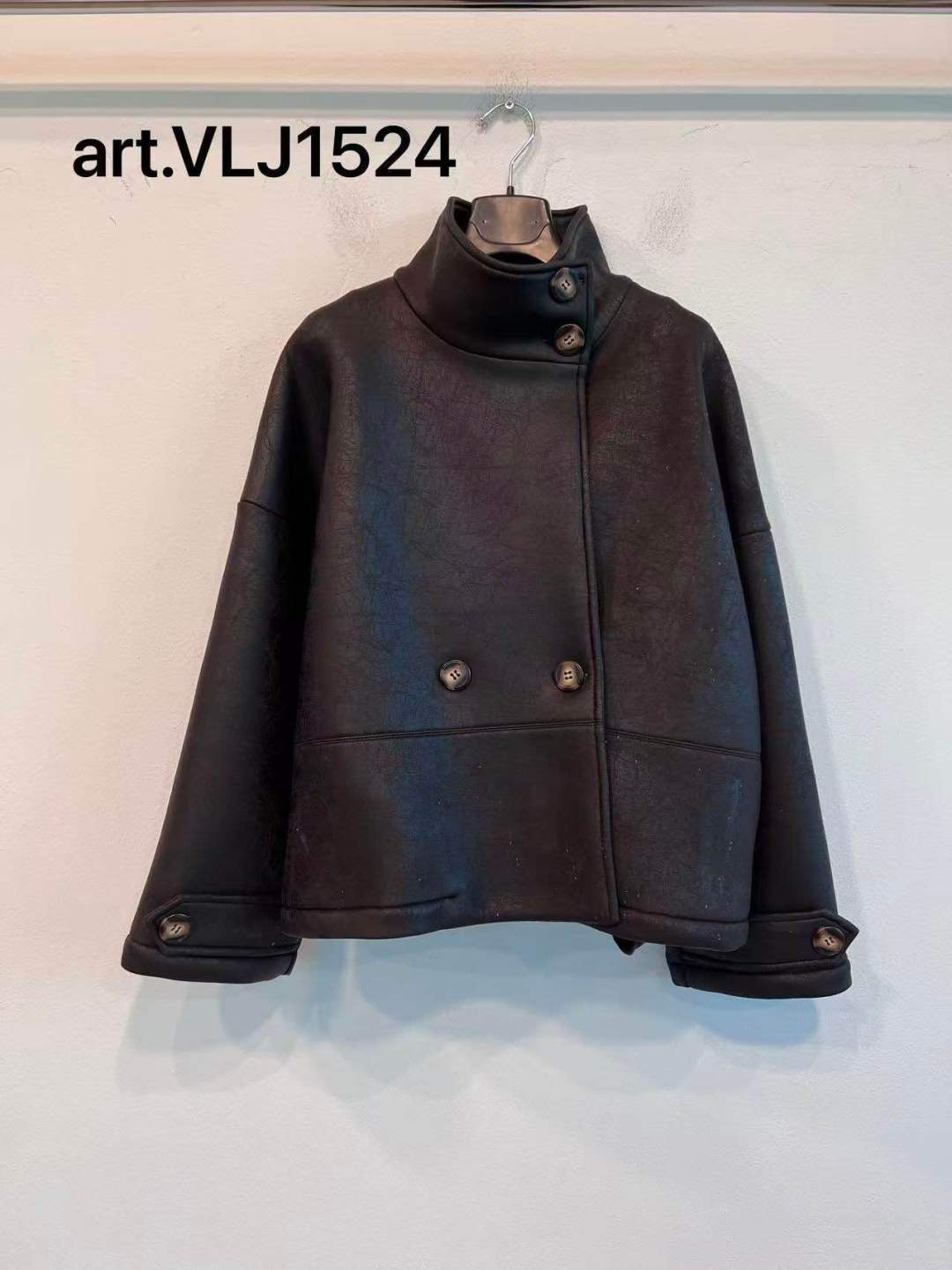 Boxy Jacket with Stand Collar