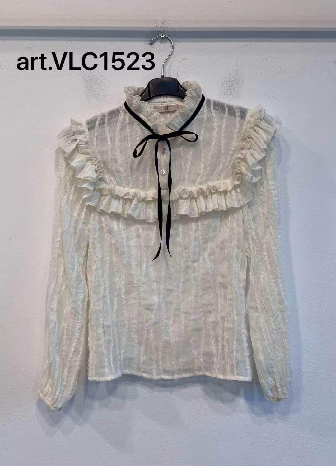 Ruffle Blouse with Bow