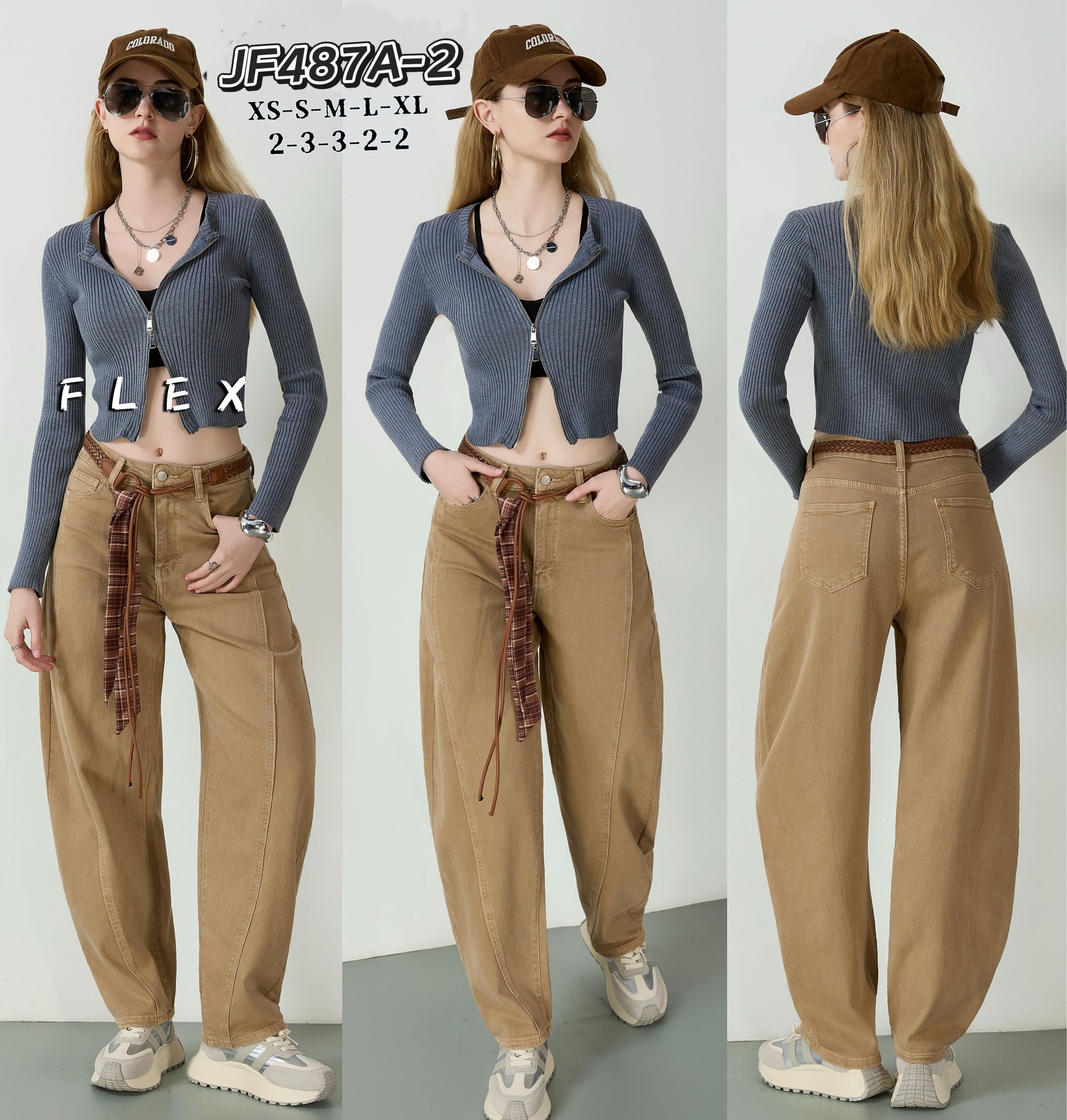 High-Waist Wide Leg Trousers