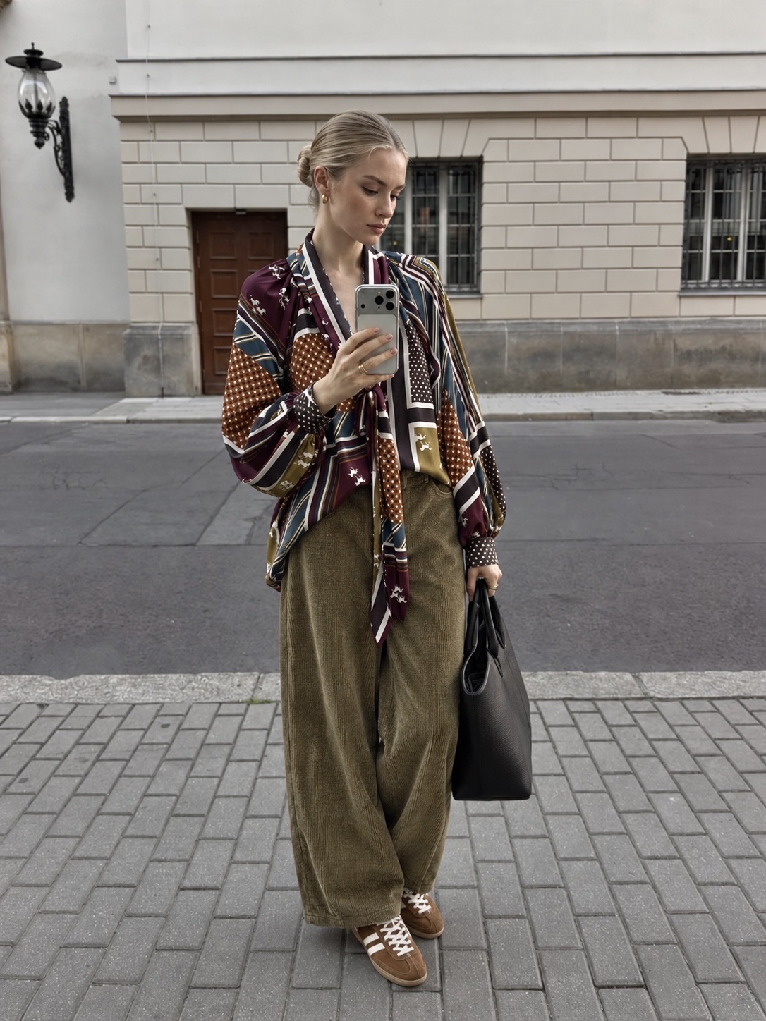 Relaxed Tie-Front Blouse
