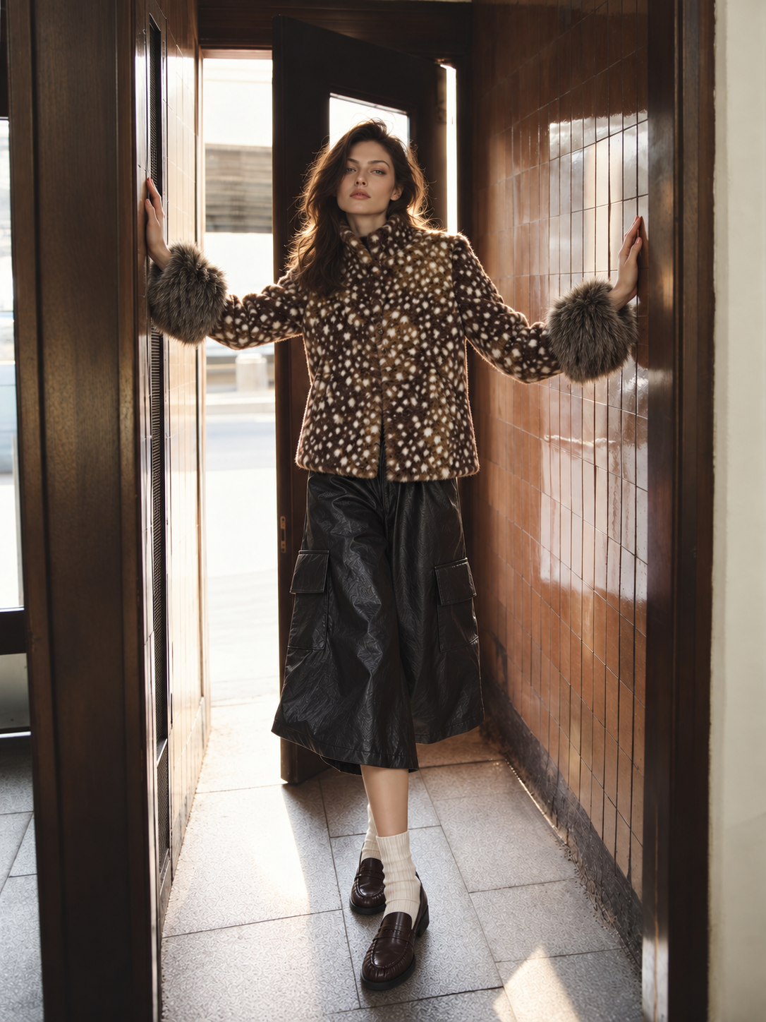 Short Coat with Fur
