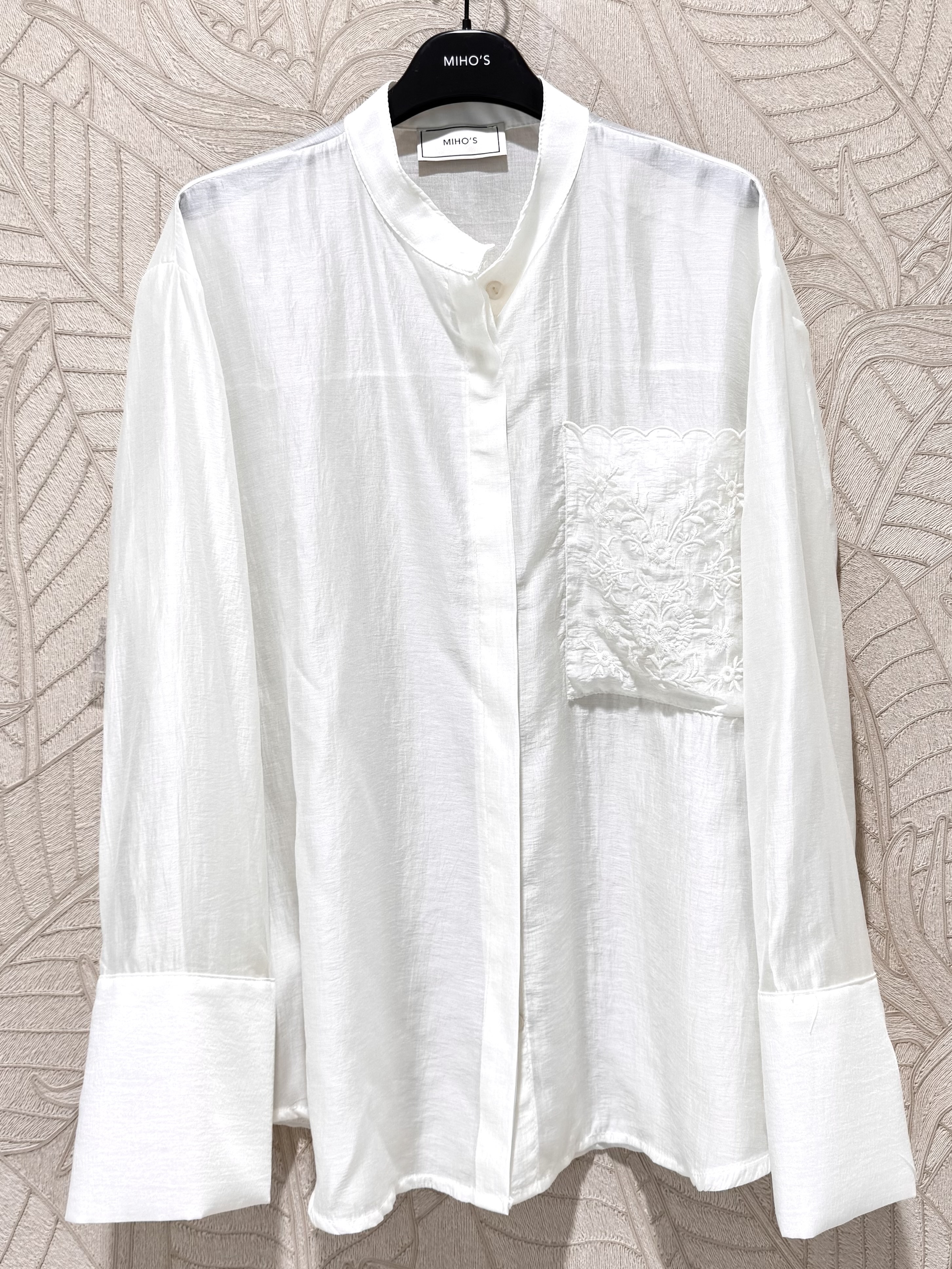 Relaxed Stand-Collar Blouse