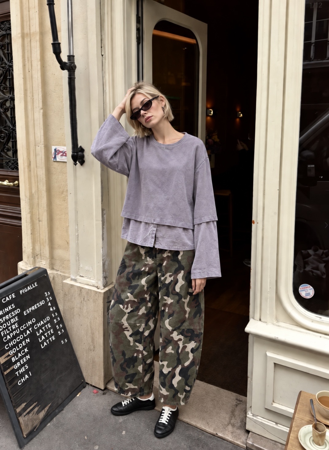 Oversized Sweatshirt with Crew Neck