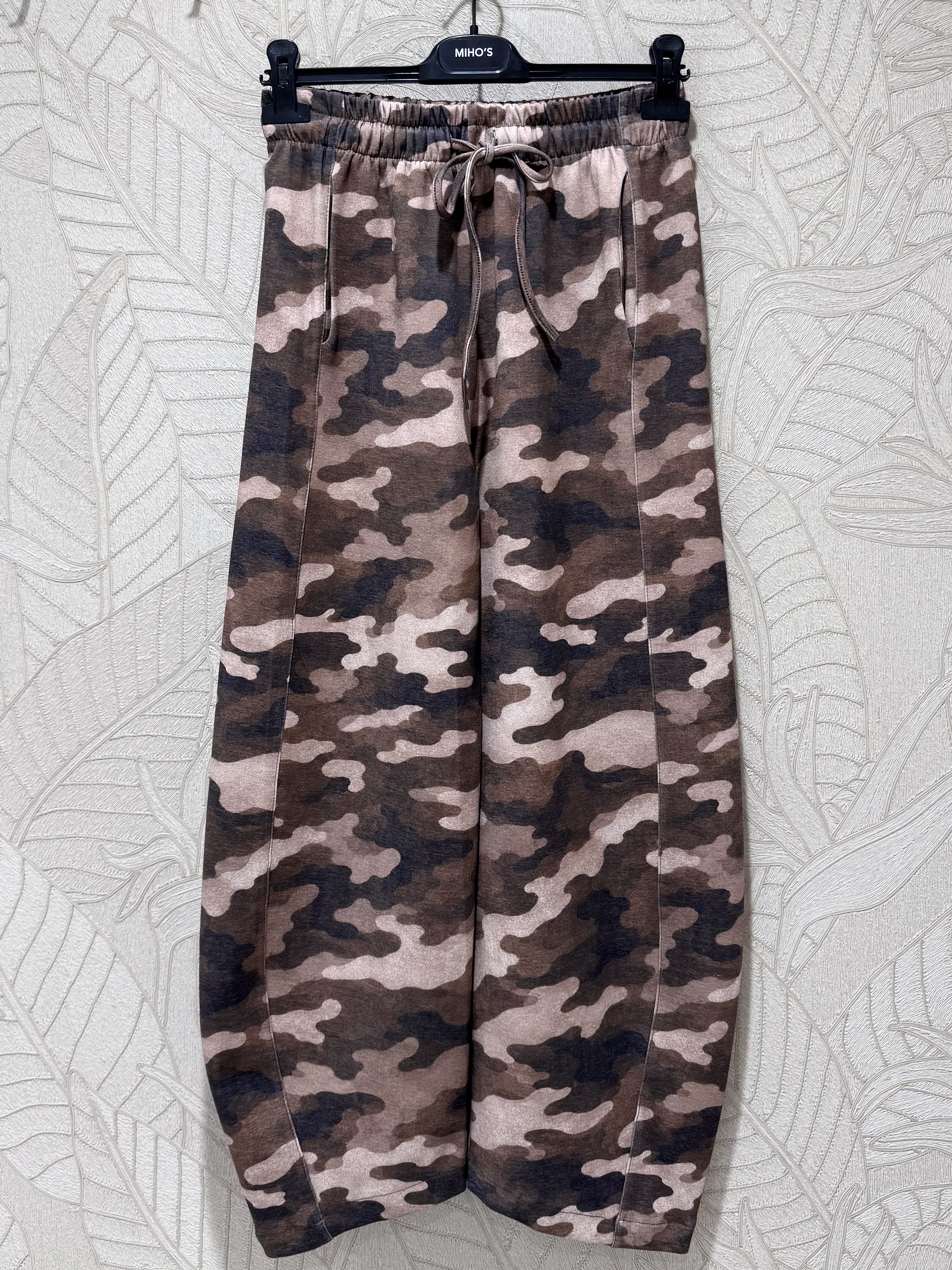 Wide Camo Ankle-Length Trousers