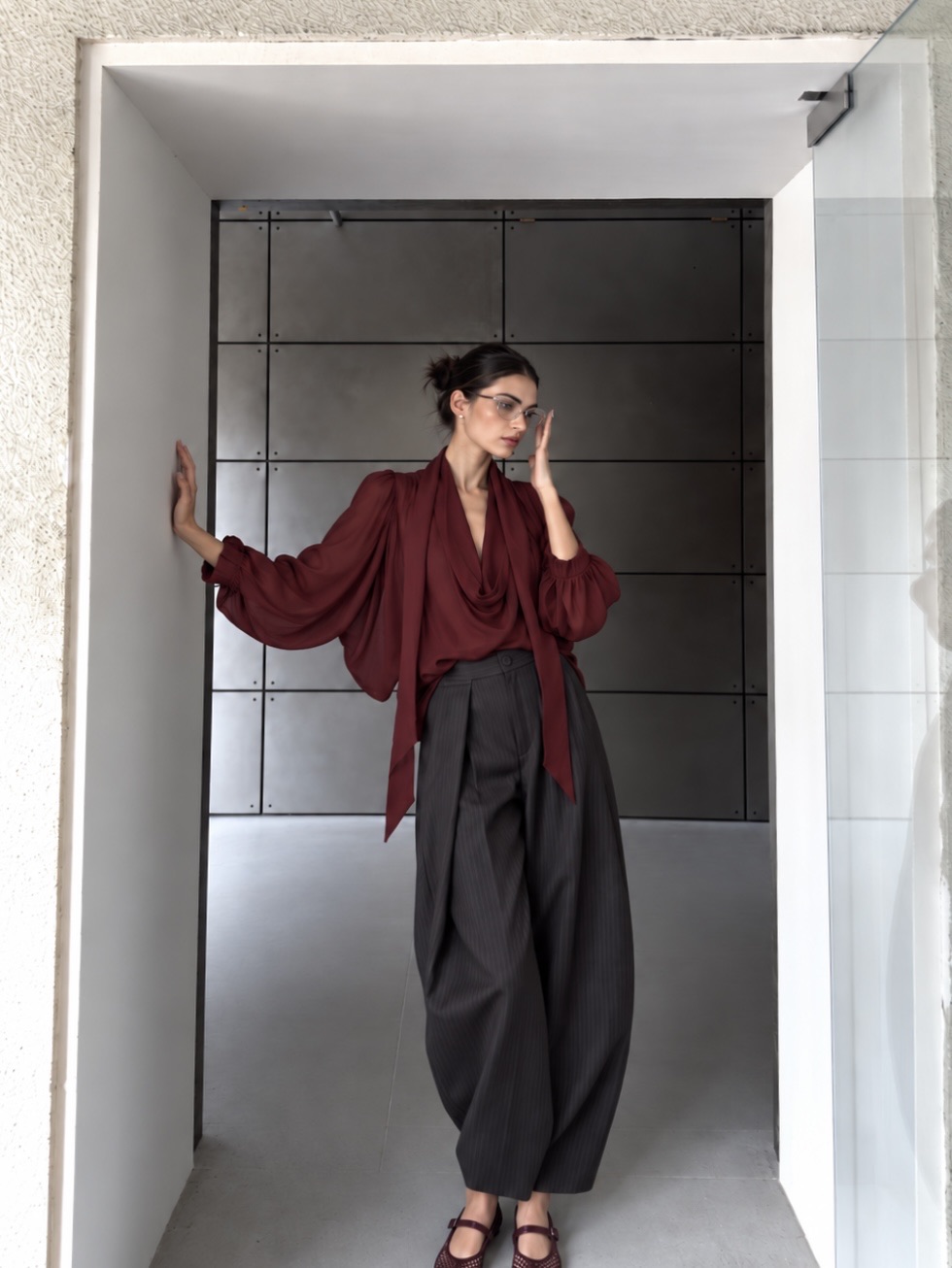 Wide Pleated Trousers
