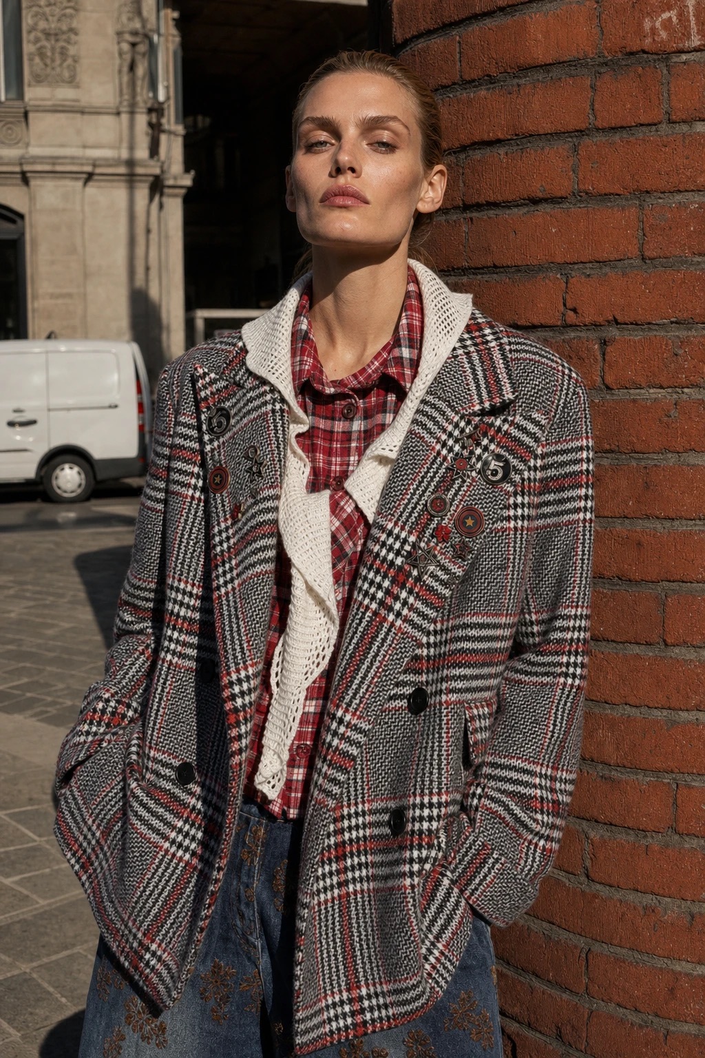 Tailored Checked Blazer