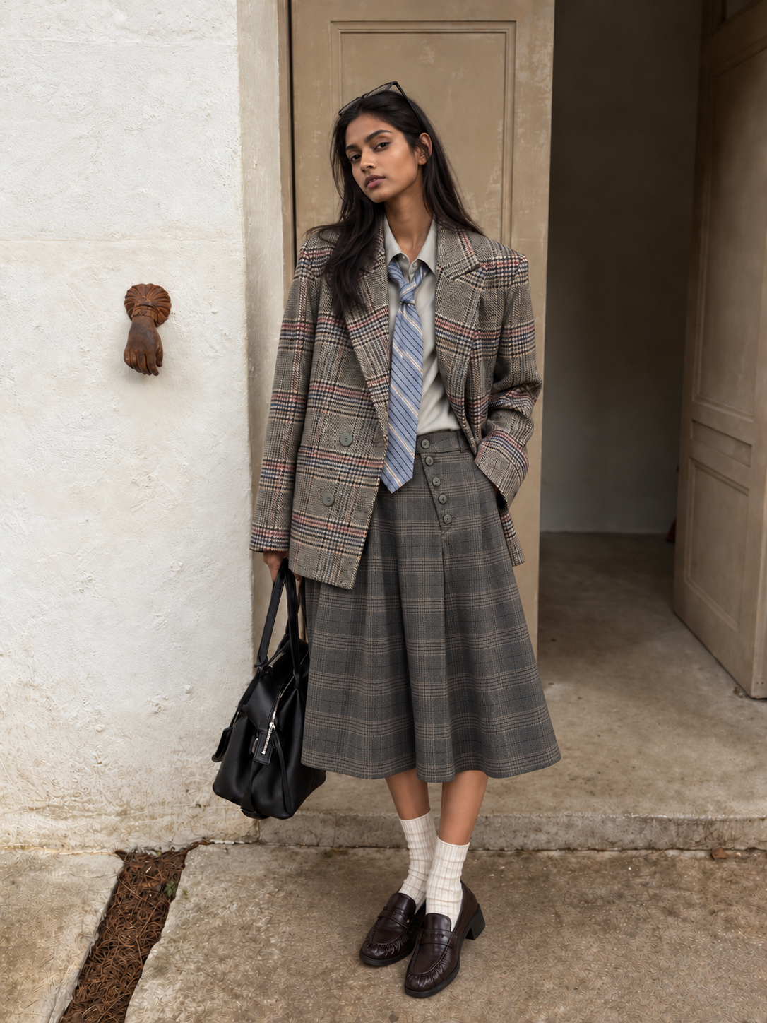 High‑Waist Culotte Trousers