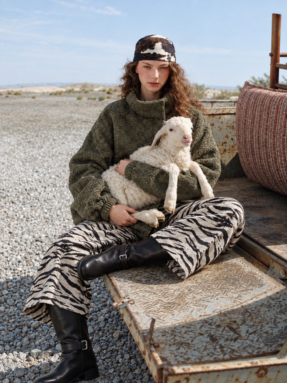 Wide Zebra Trousers
