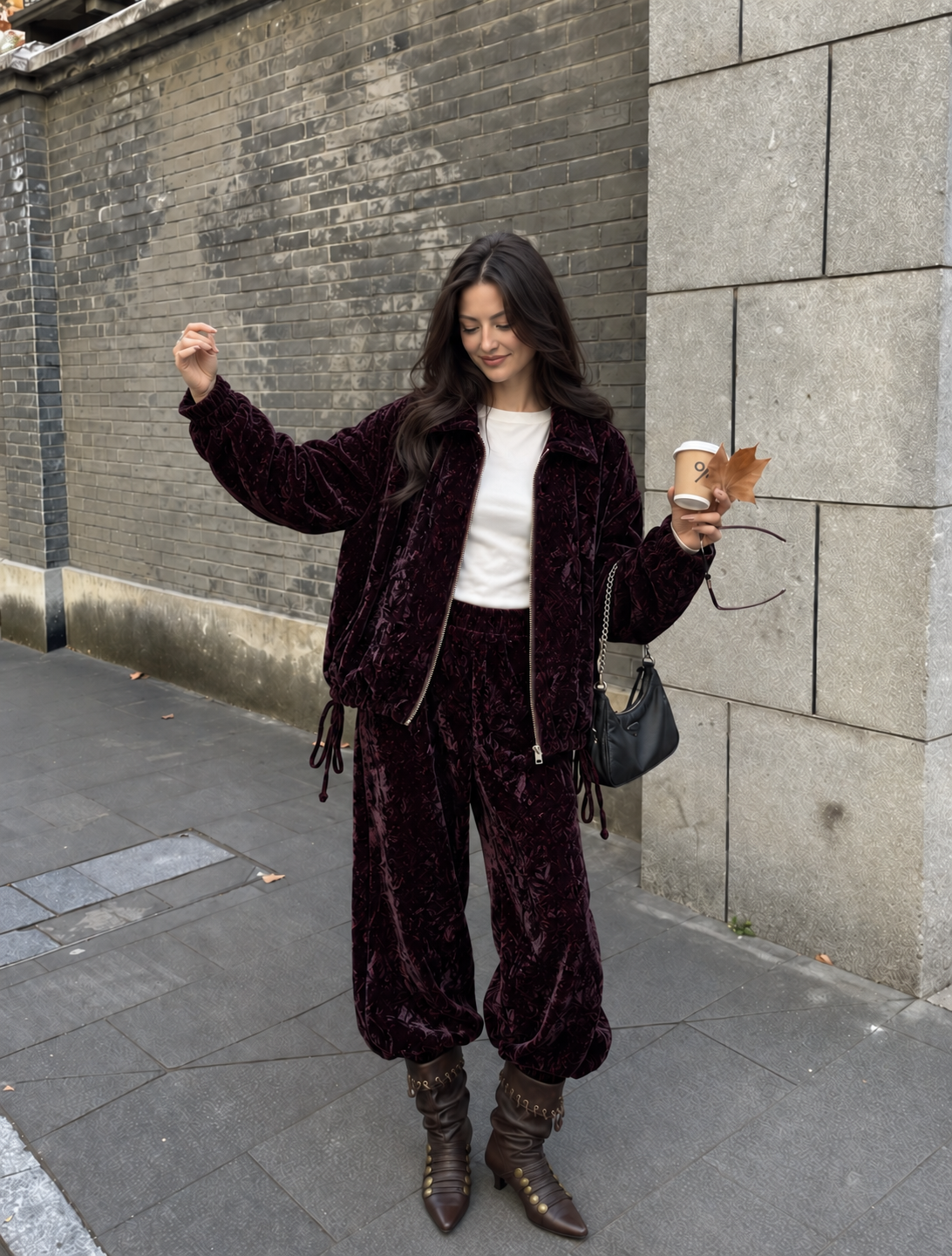 Velour Jogger Trousers