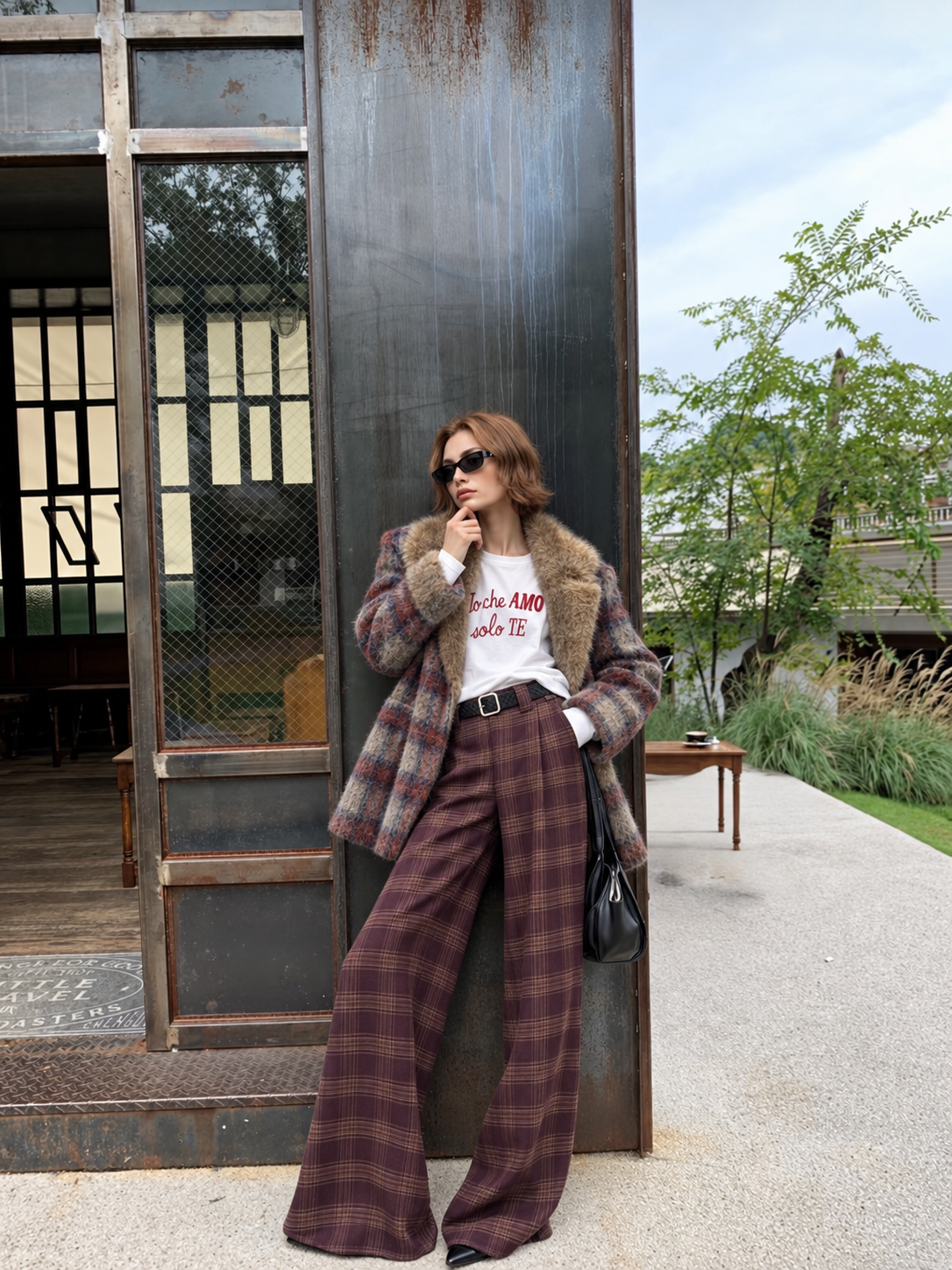 Wide-Leg Trousers with Belt