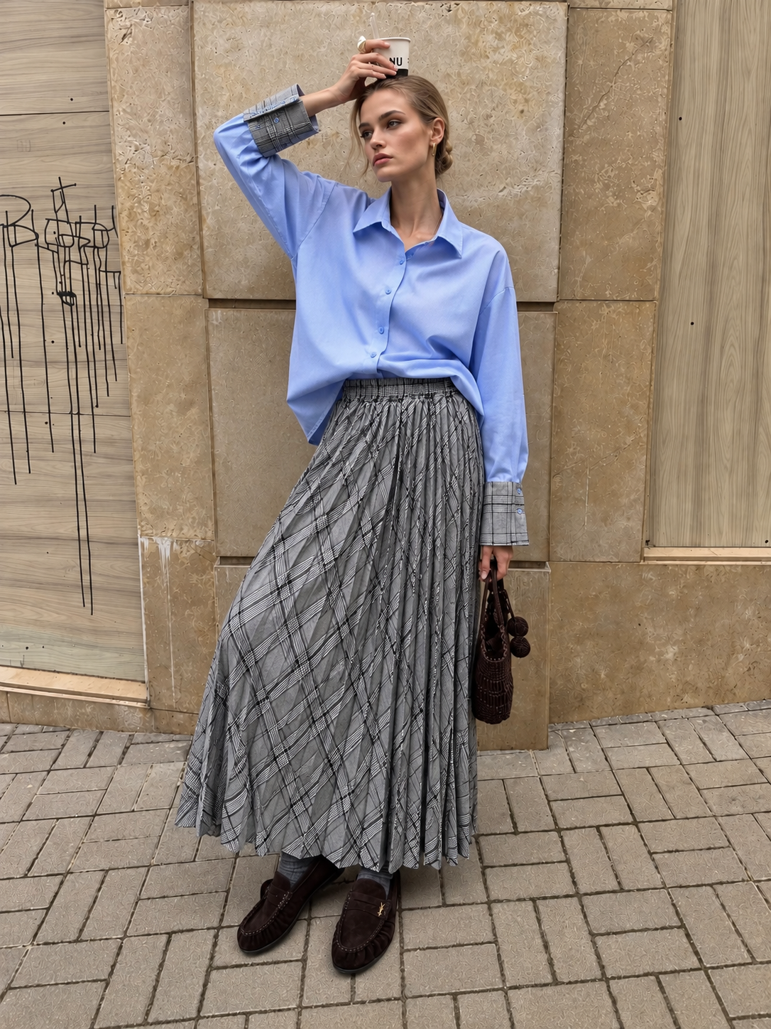 Oversized Shirt with Collar
