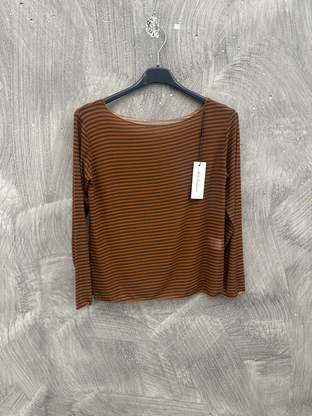Boat-neck Striped Top