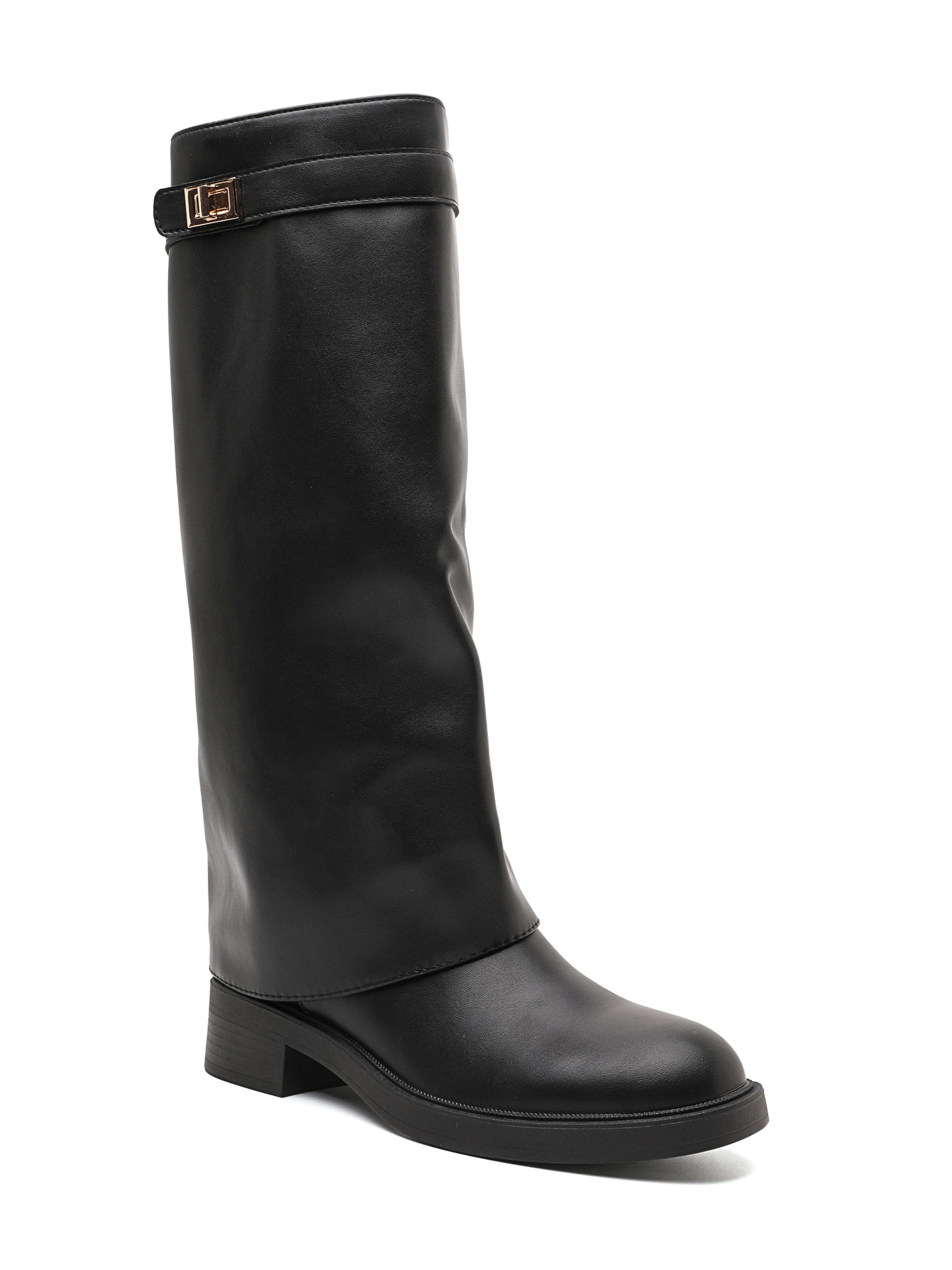 Classic Button-Detail Knee Boots