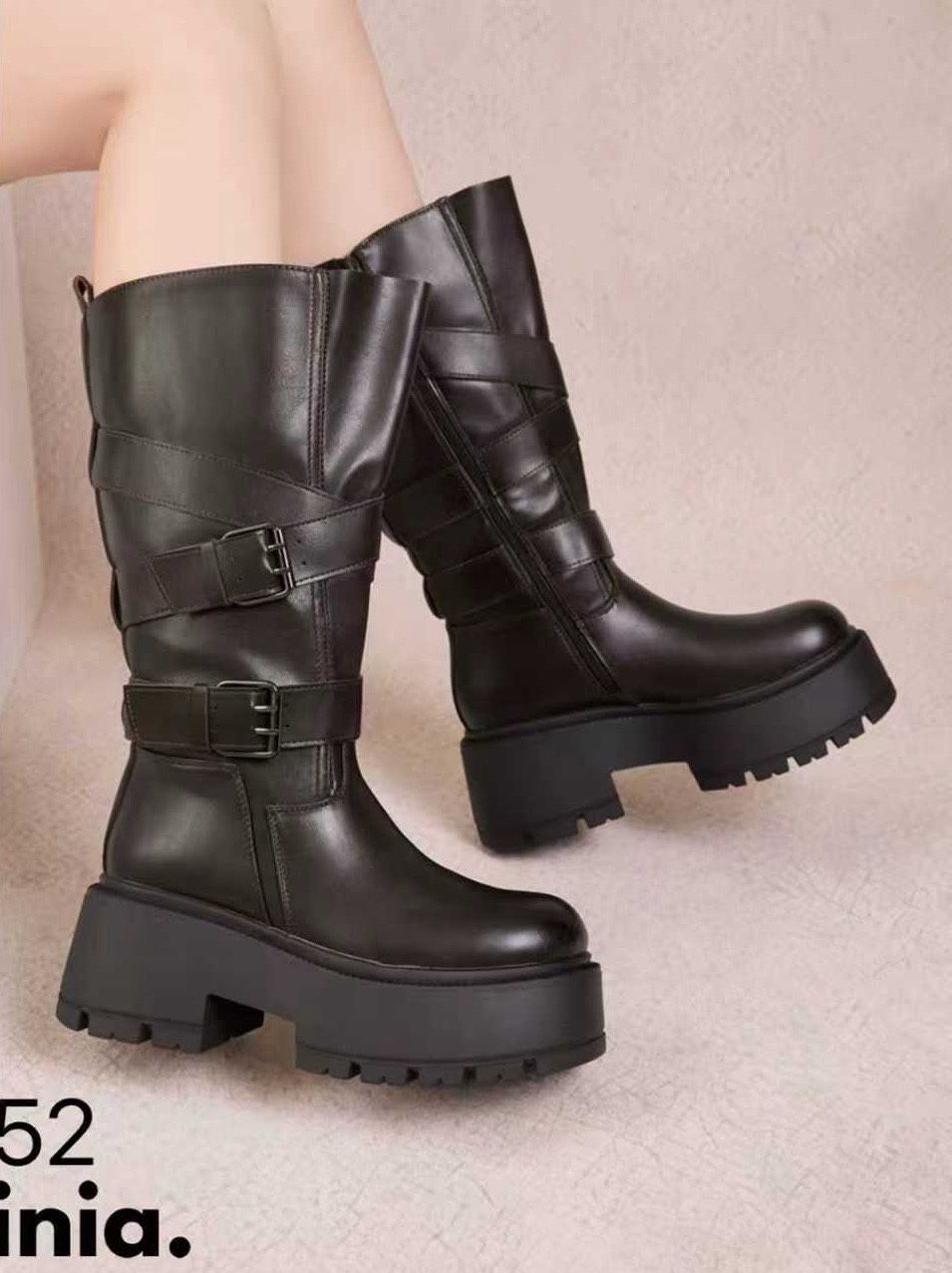 Platform Boots with Straps