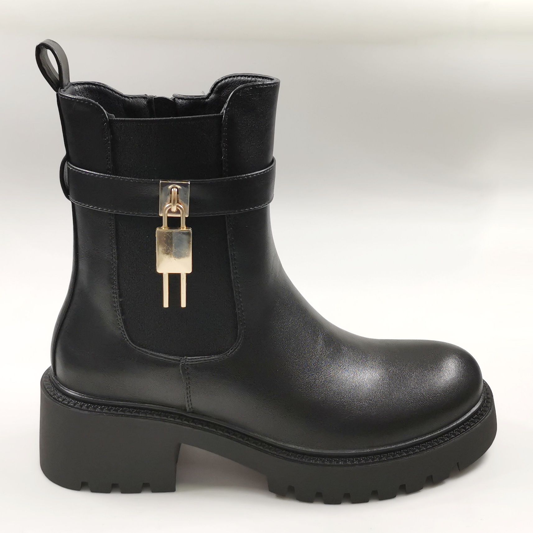 Chunky Tractor-Soled Ankle Boots