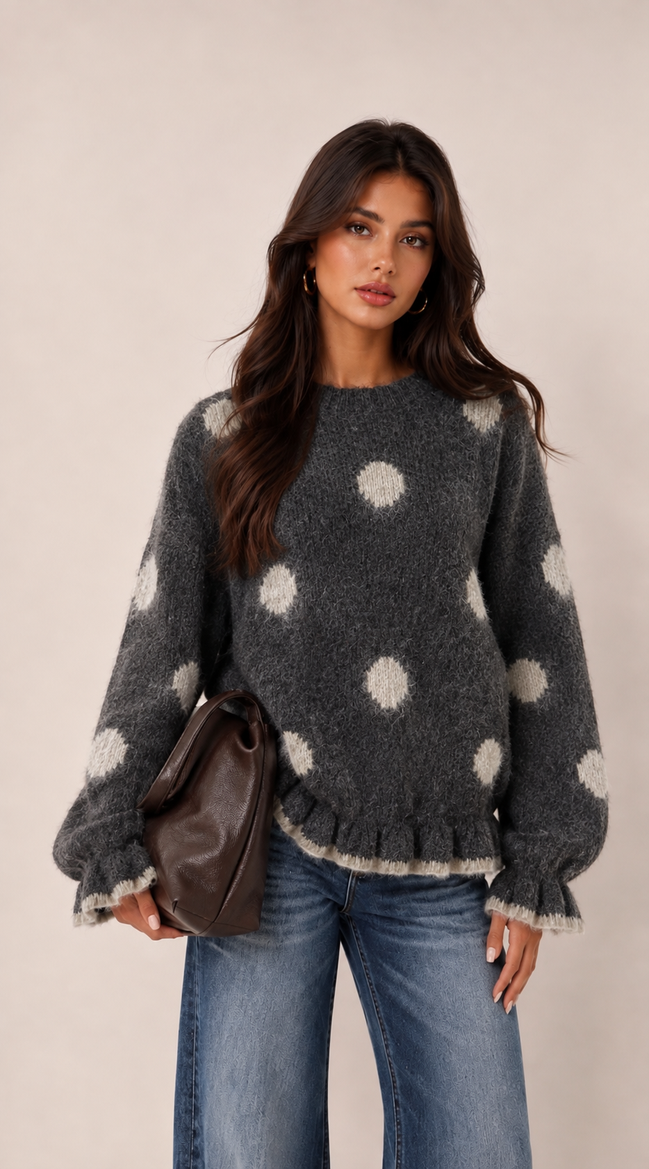 Ruffle Knit Sweater