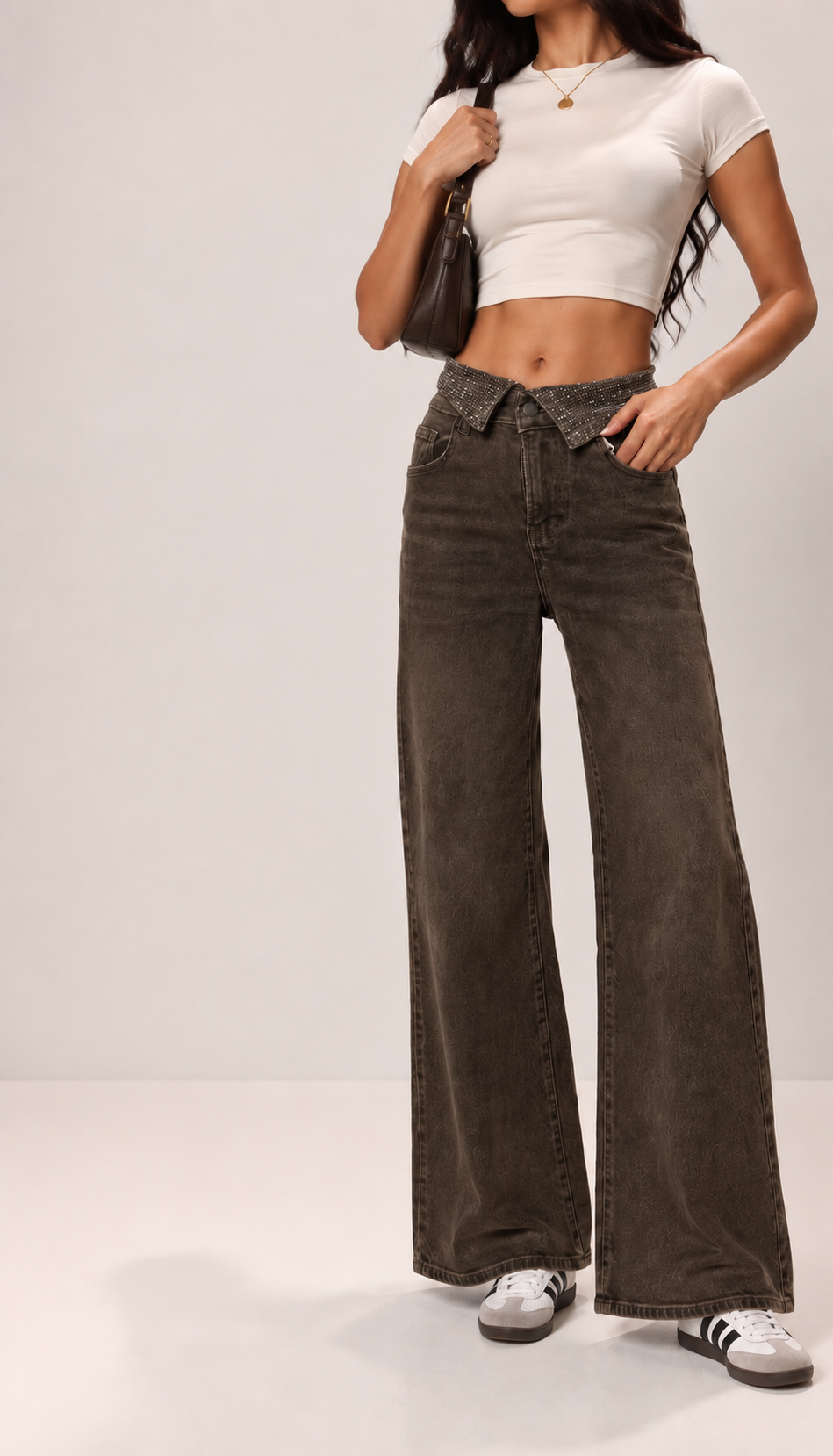 High-Waisted Wide-Leg Jeans
