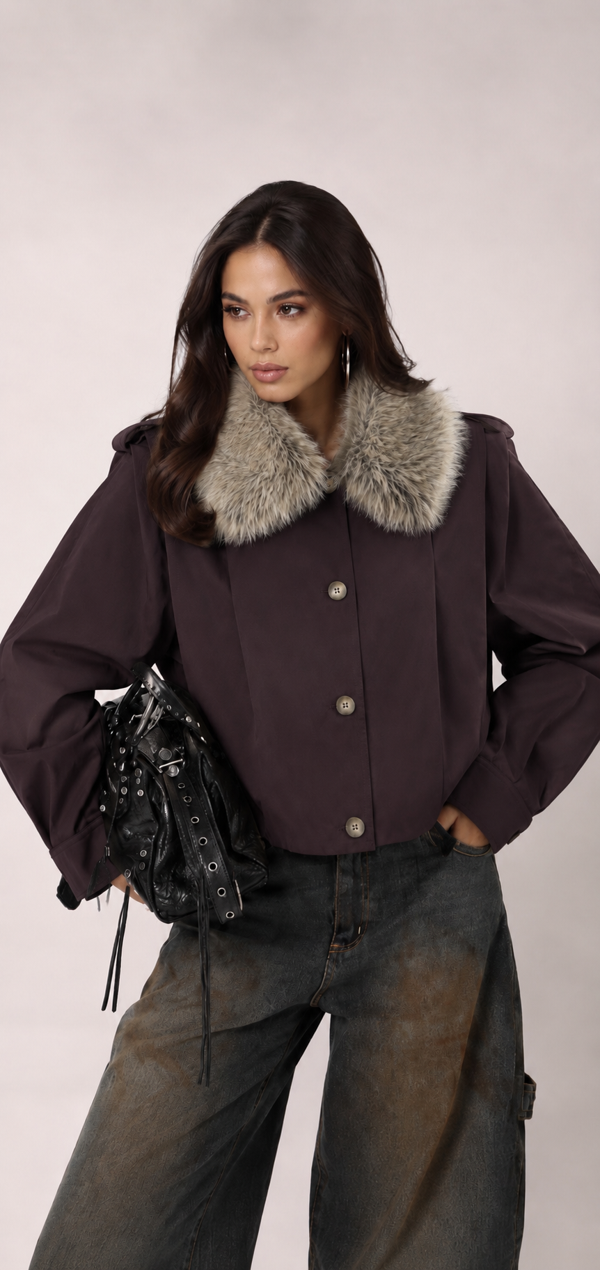 Oversize Collar Jacket