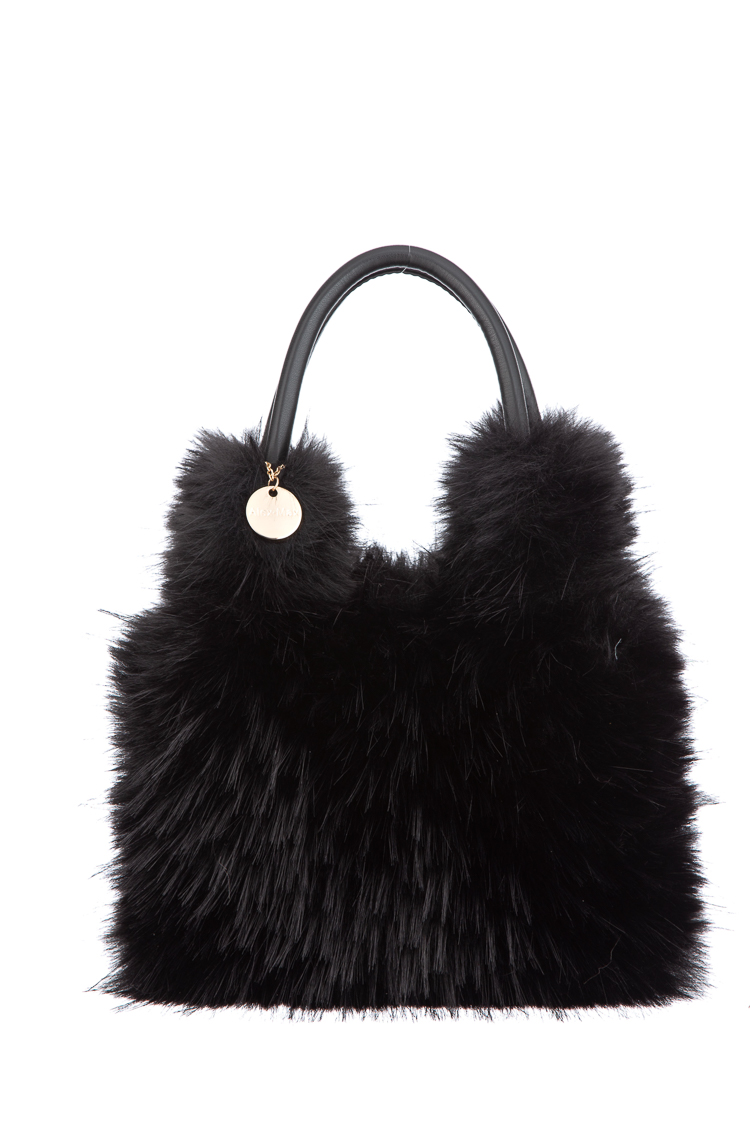 Plush Button-Detail Shopper Bag