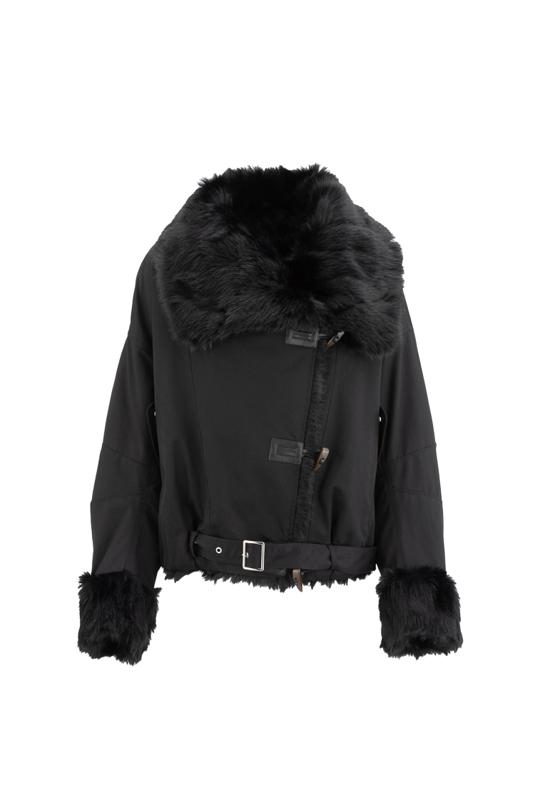 Oversize Jacket with Statement Collar