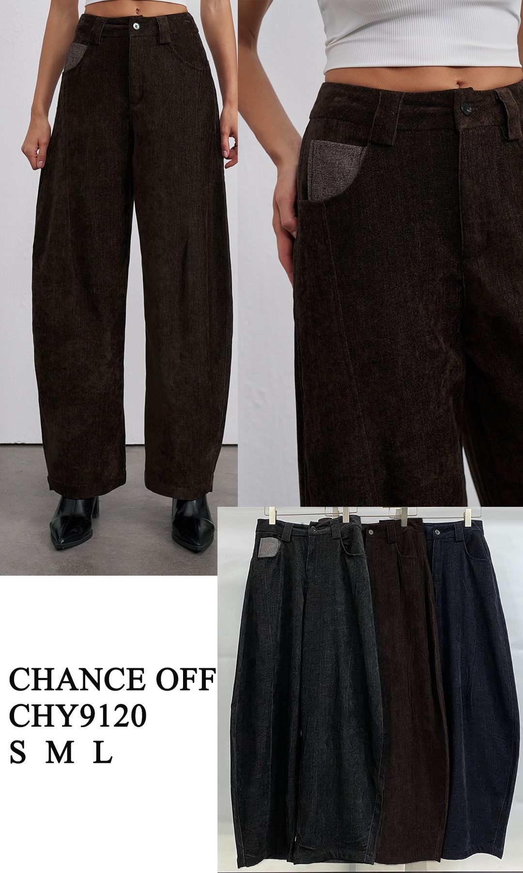 High‑Waist Wide‑Leg Trousers