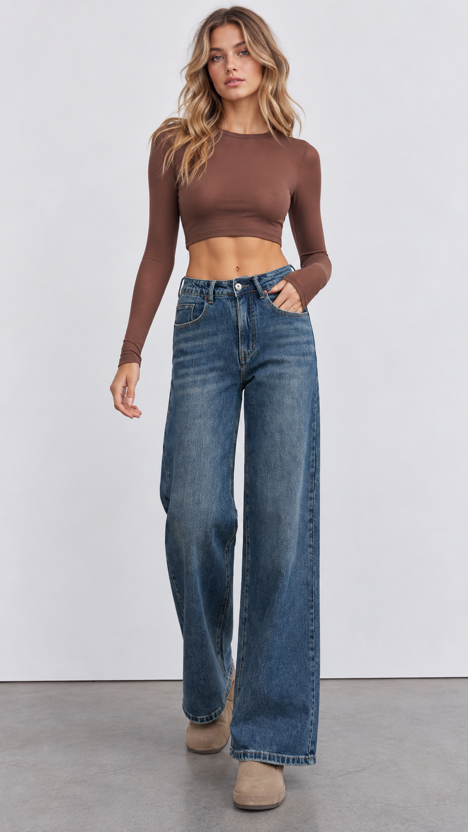 High-Rise Wide-Leg Jeans