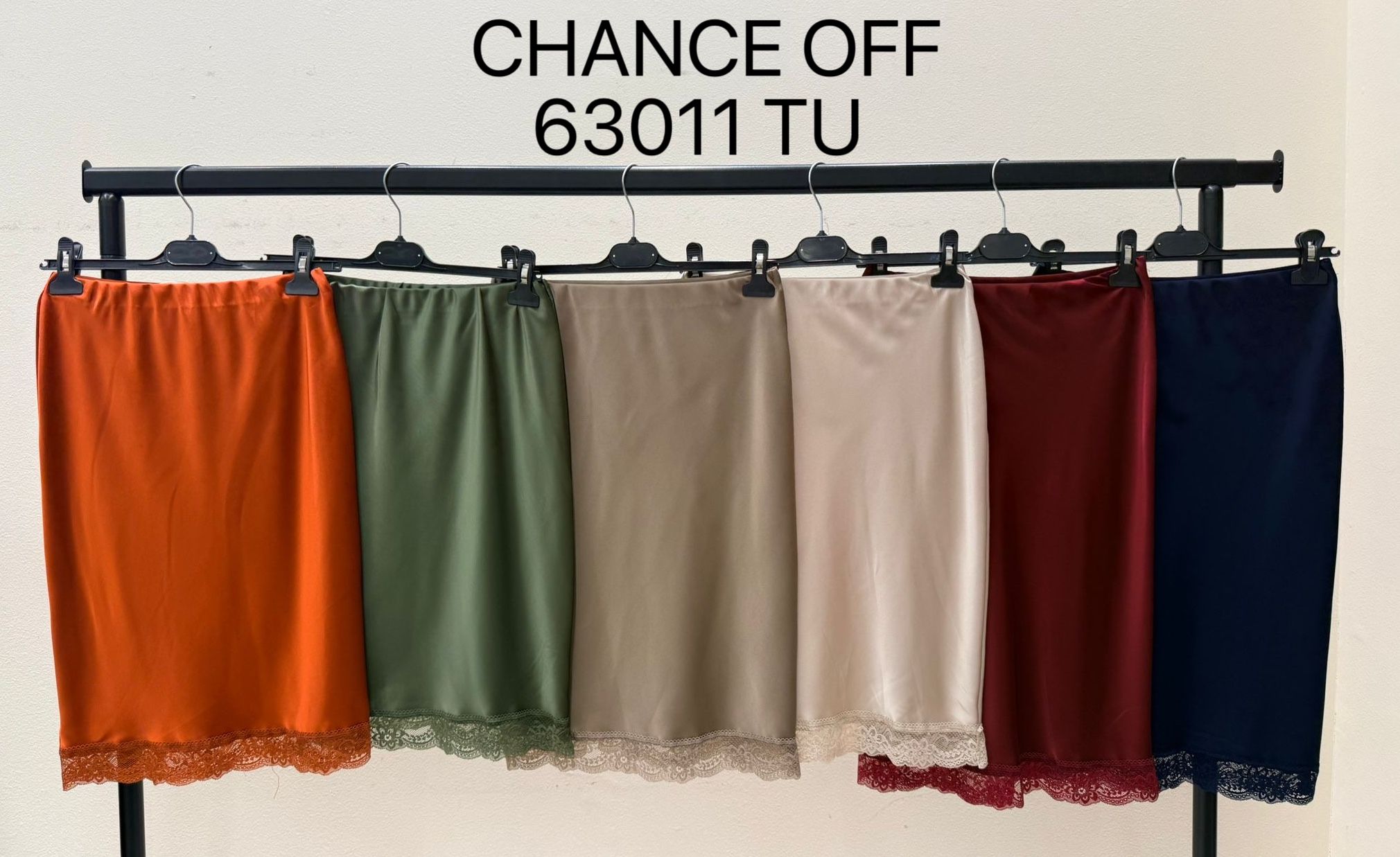 Satin Midi Pencil Skirt