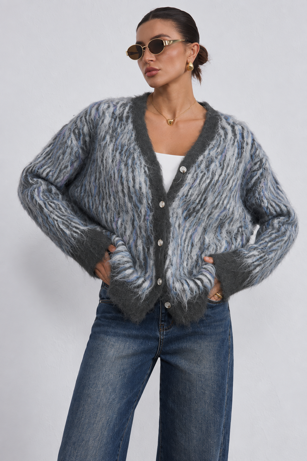 Oversize Button Cardigan