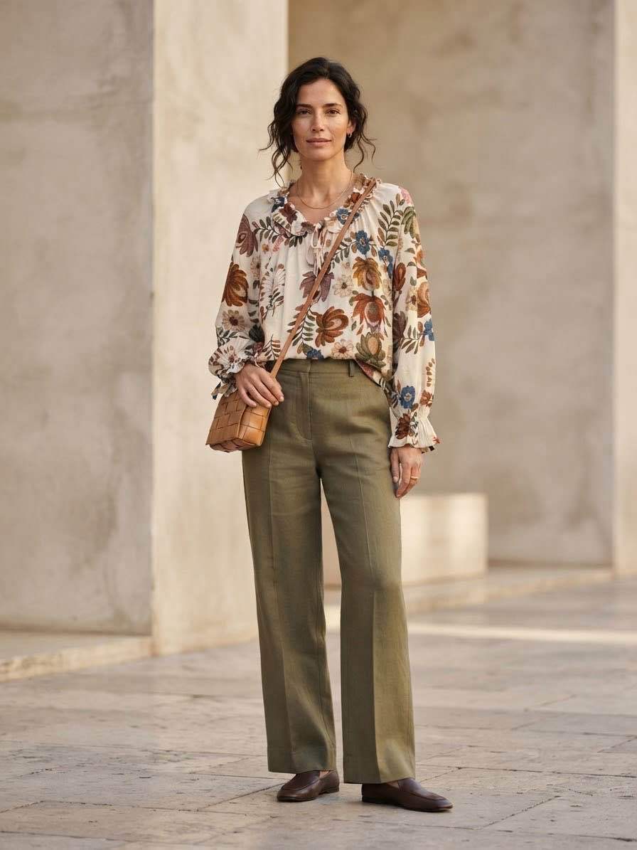 Relaxed Ruffle Blouse