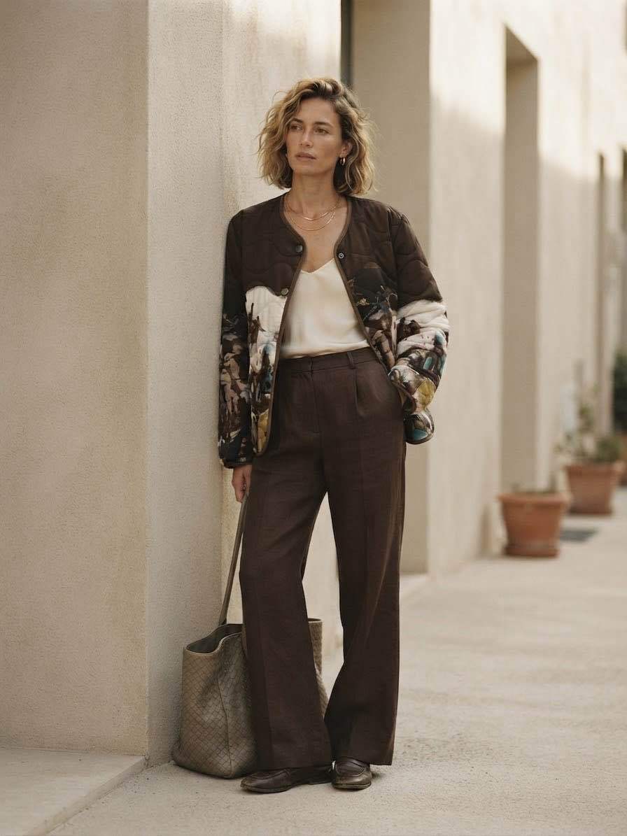 Quilted Hip-Length Jacket