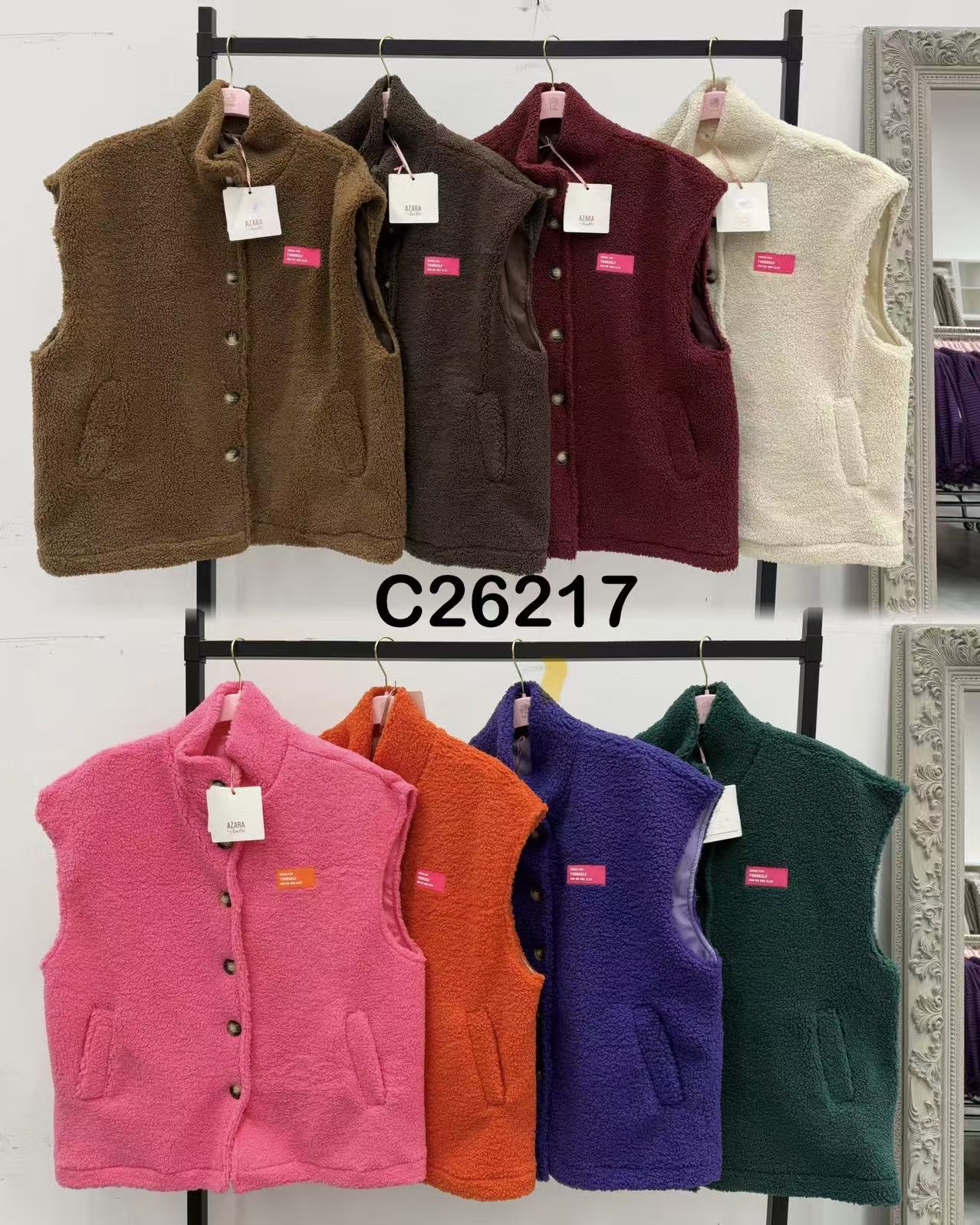 Fleece Vest with Shirt Collar