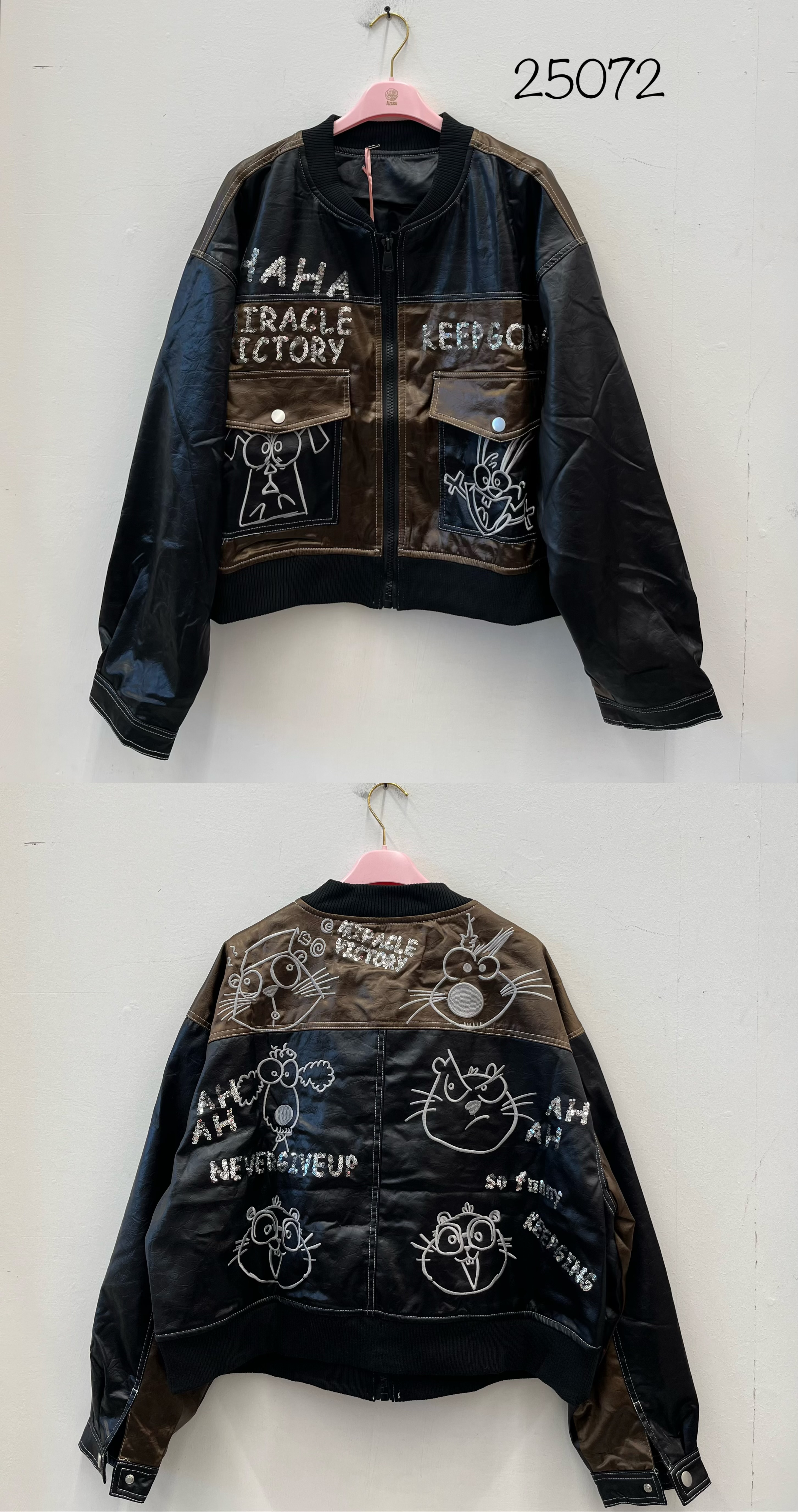Oversized Jacket with Embellishments