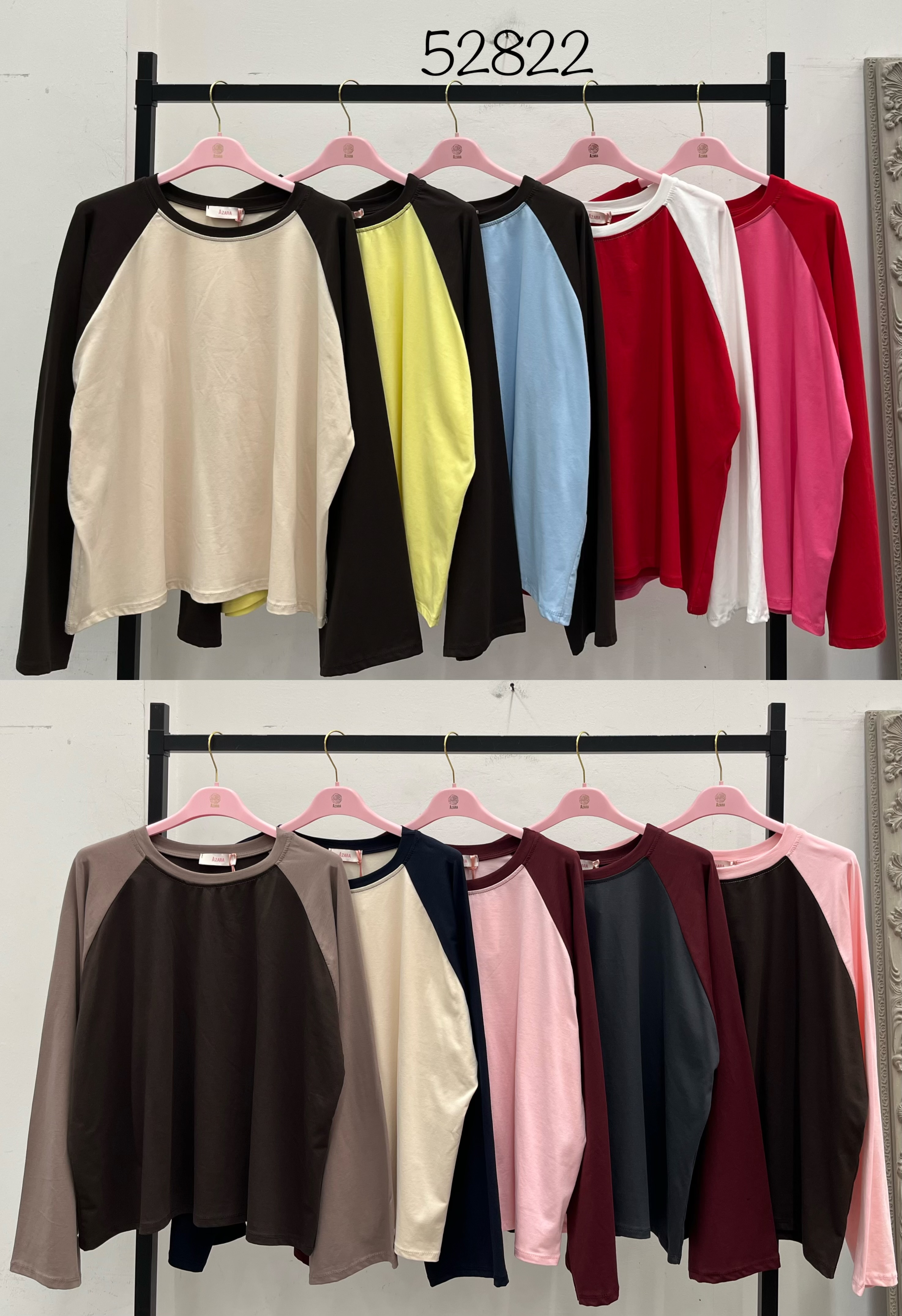 Raglan Top with Round Neck